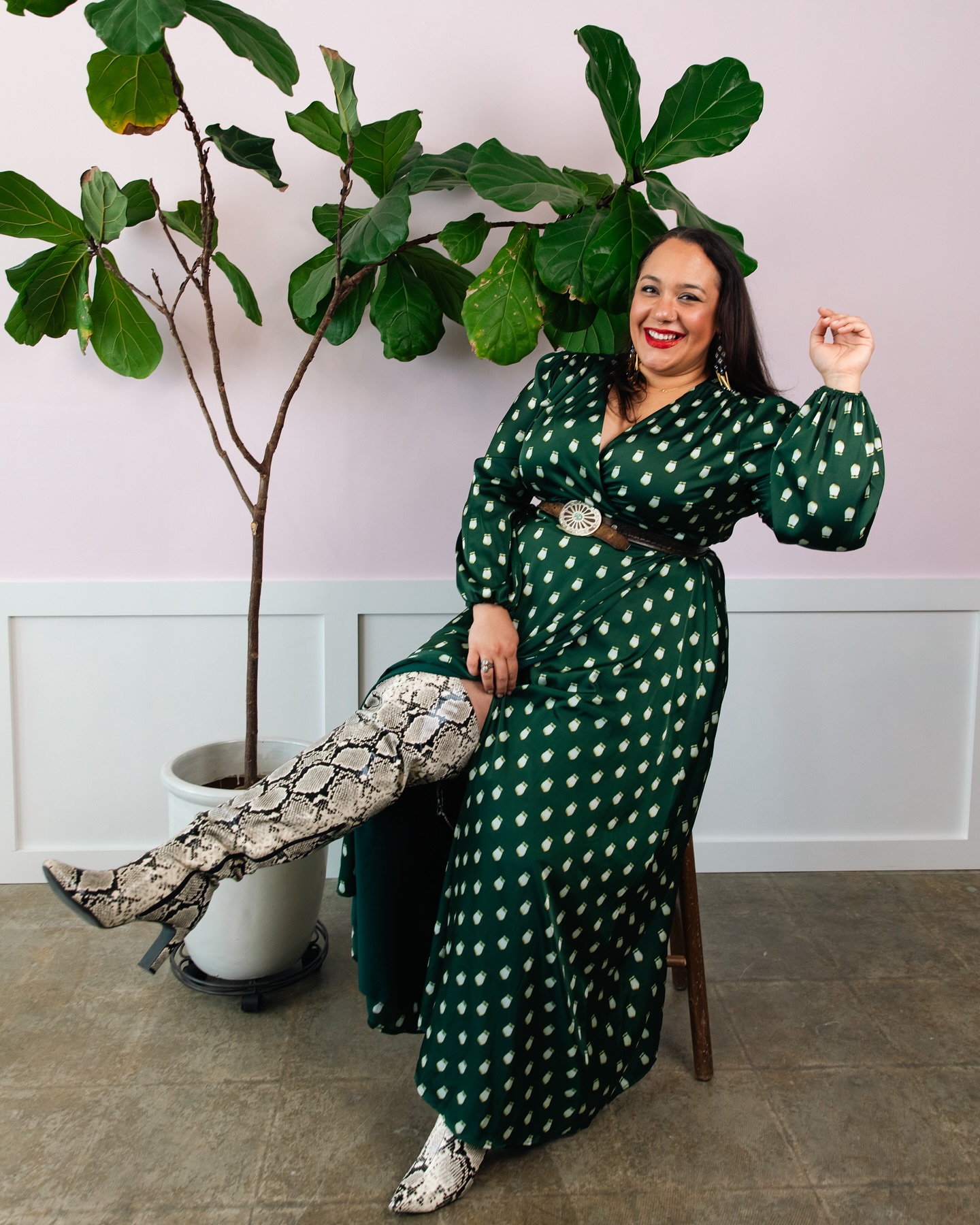 elk green dress Here are some cute photos in this stunning emerald satin tooth from @byellowtail to promote my recent workshop for @culturestrike: “Self Love is the Root of Collective Liberation.” You Apparel