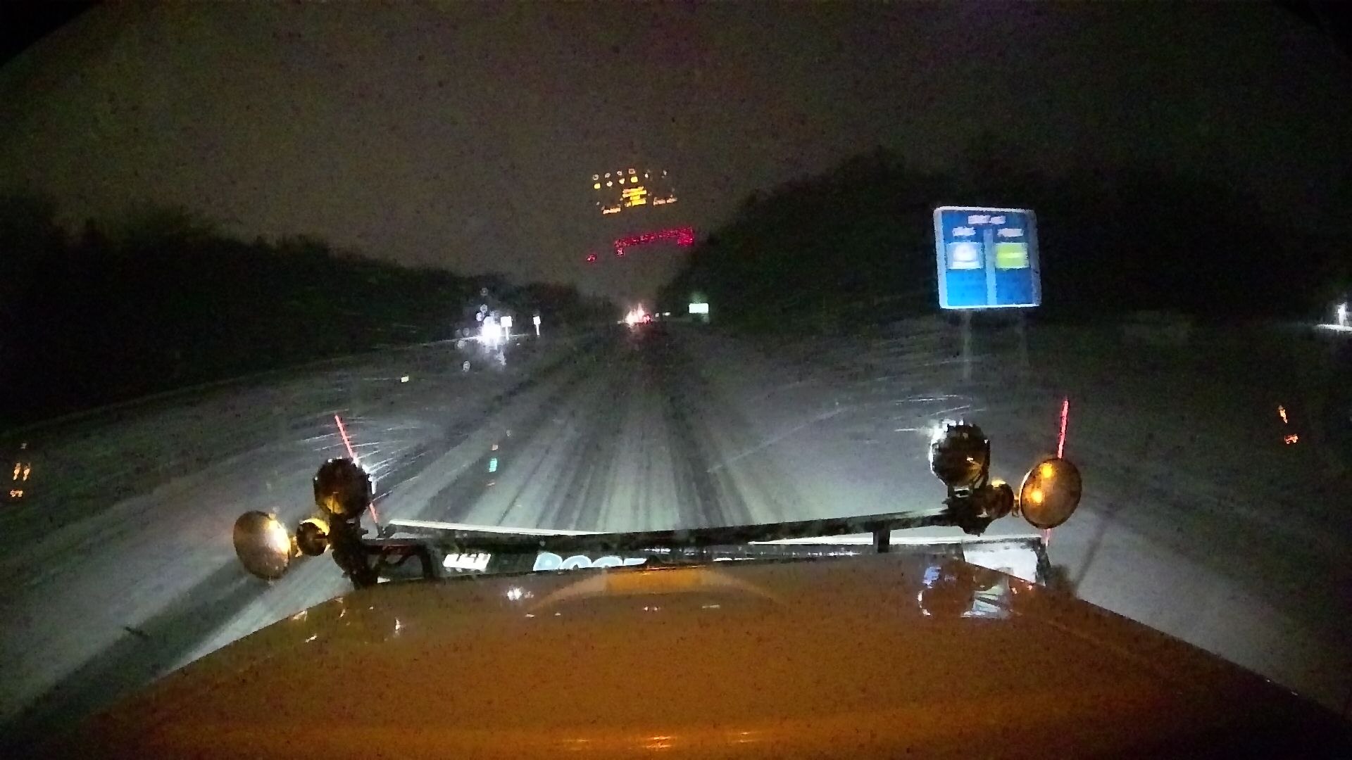 Matt - 7PM: This is the view from a plow on I-76 in Portage County, one ...