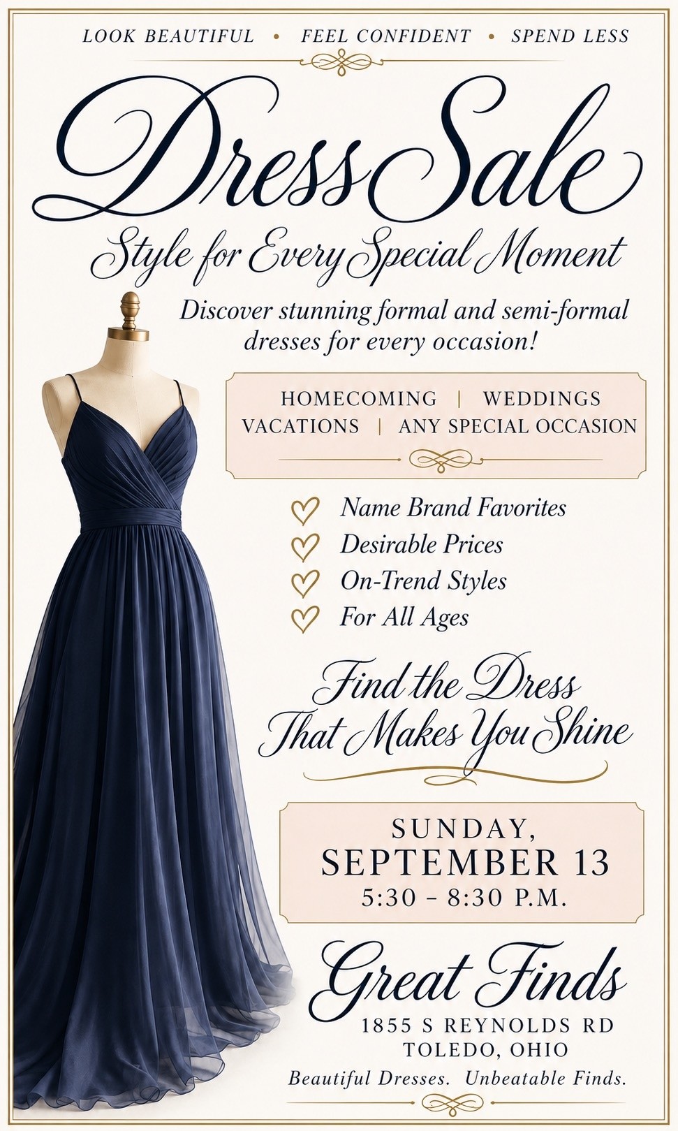 homecoming dress stores in toledo ohio Formal shopping event at Great Finds Maumee on September 13 windsor store prom dresses