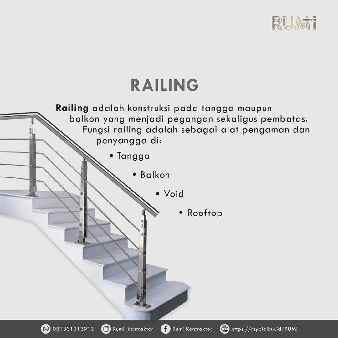 Rumi - Railing Hallo #sobatrumi apa itu RAILING? Railing adalah ...