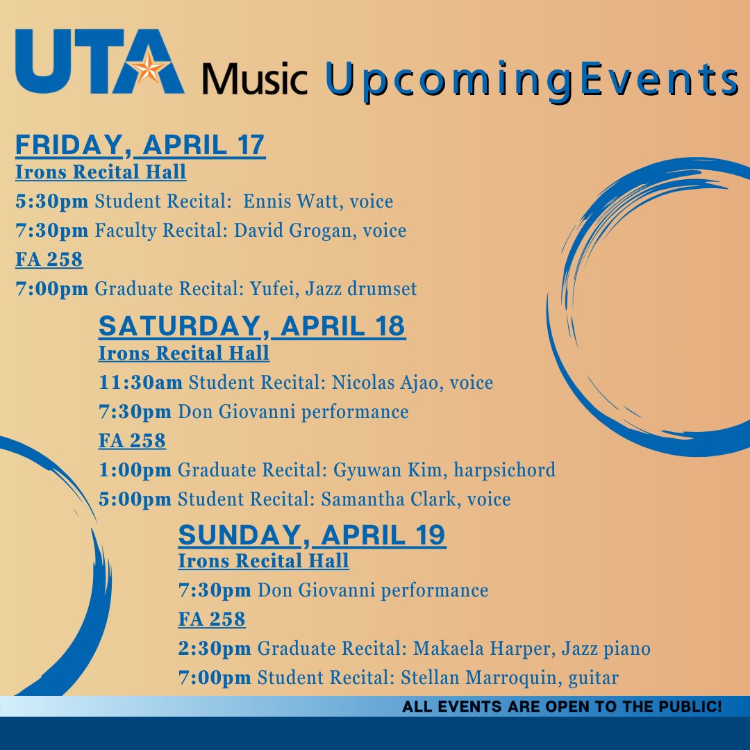 🎶 A weekend full of music! Join us for student, graduate, and