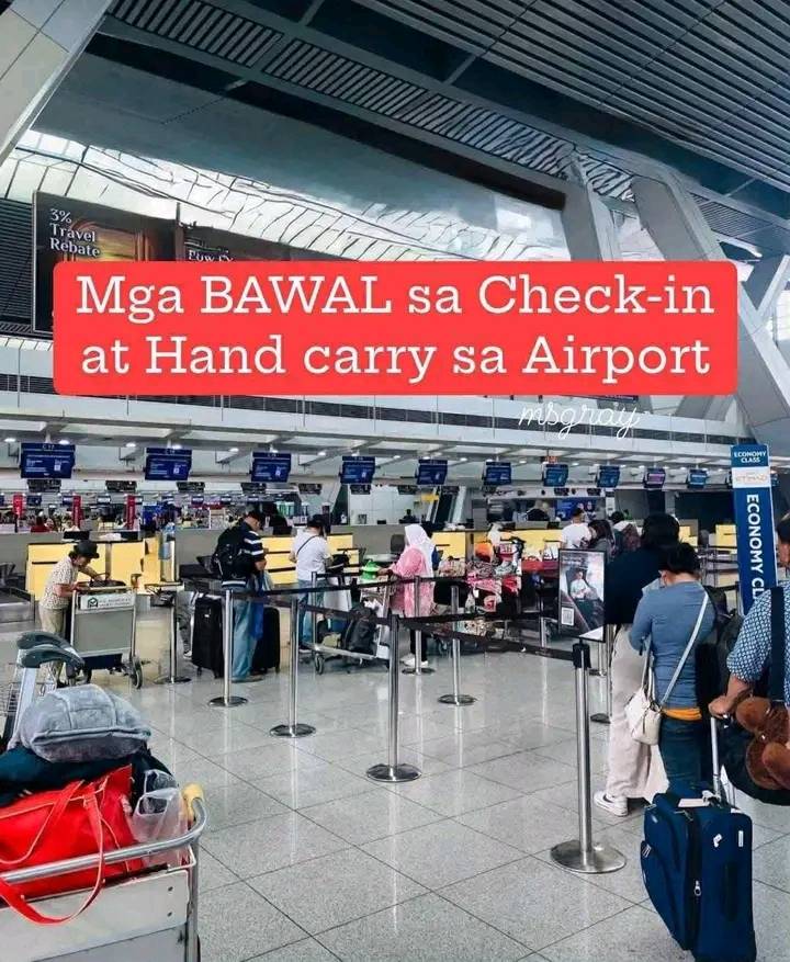Know which items are not allowed sa check in luggage para iwas hassle especially when its an international flight #foryou #foryoupage #fblifestyle