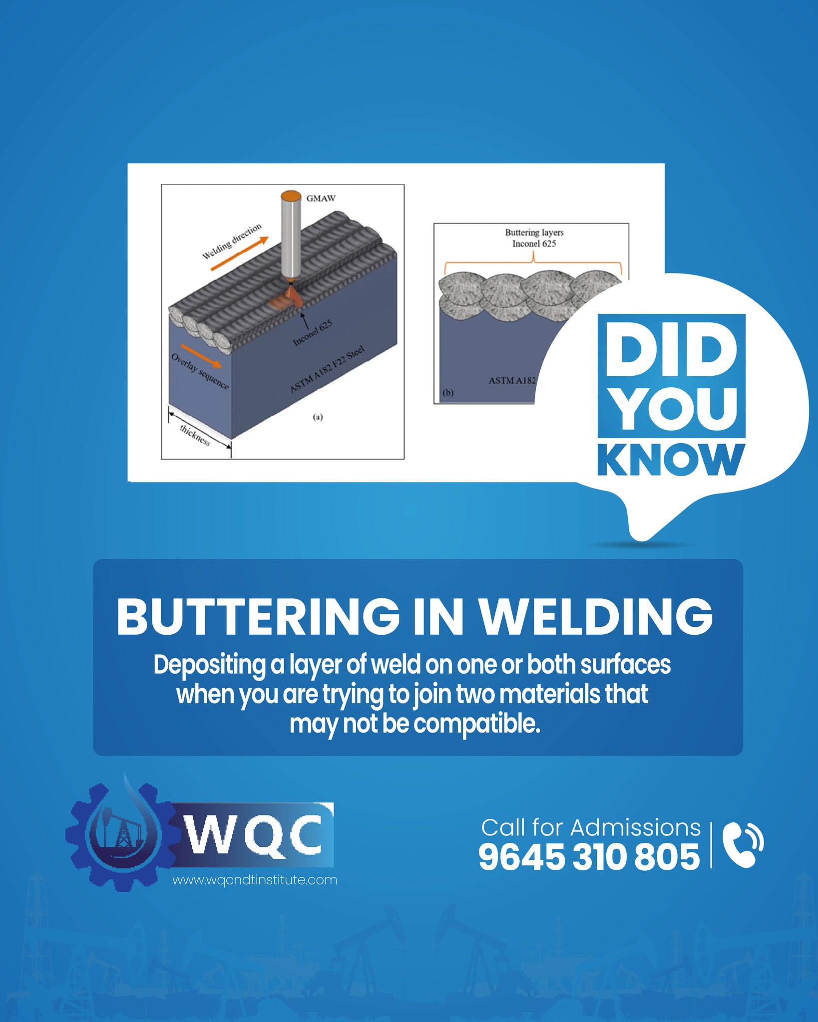 WQC - Did You Know? In welding, Buttering is a smart technique used to ...