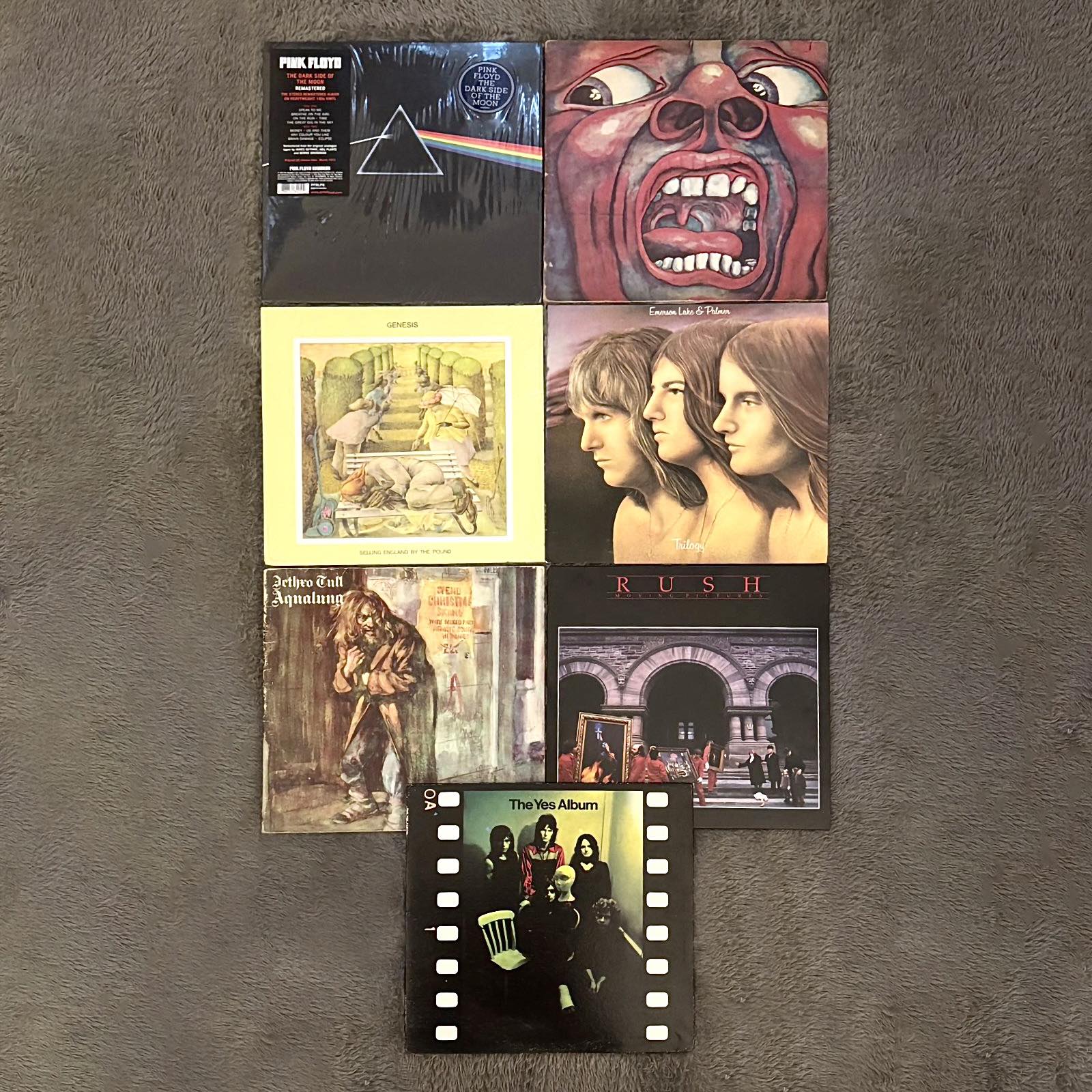 Essential prog rock albums including Pink Floyd and Genesis
