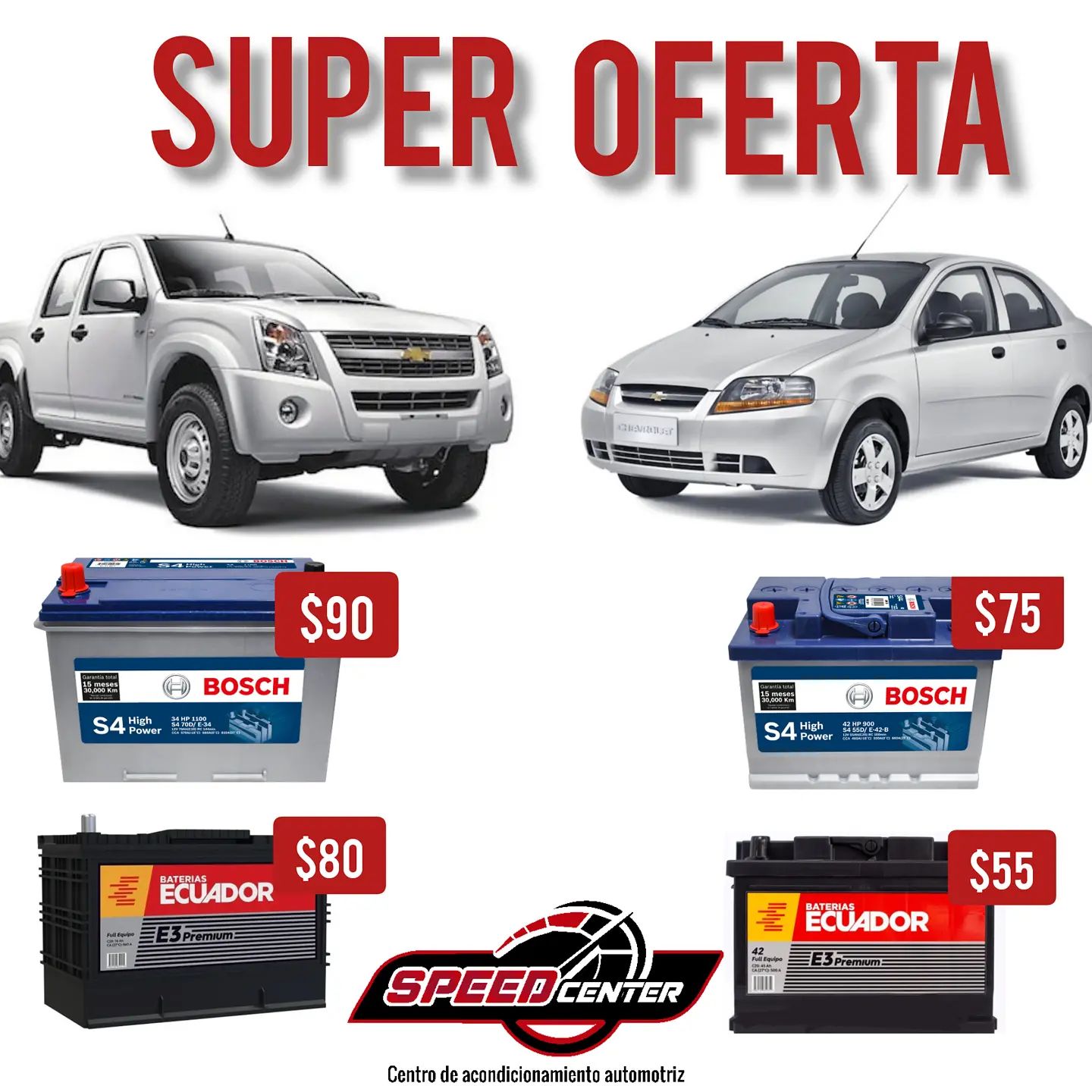 Speed Center Ec - 🚘 Gran Oferta Baterías Bosch y Ecuador,... | Facebook