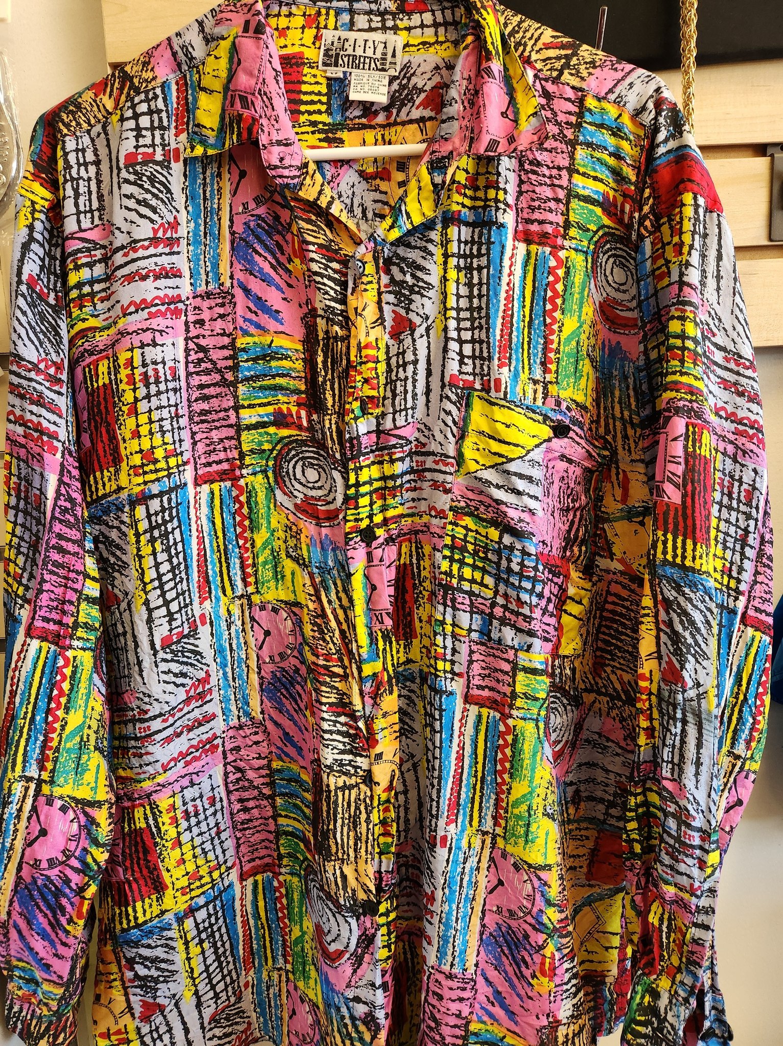 90sレトロ vintage クロップドジャケット　インド綿　短丈　ストリート Awesome vintage 90's color block shorts and crop top.
