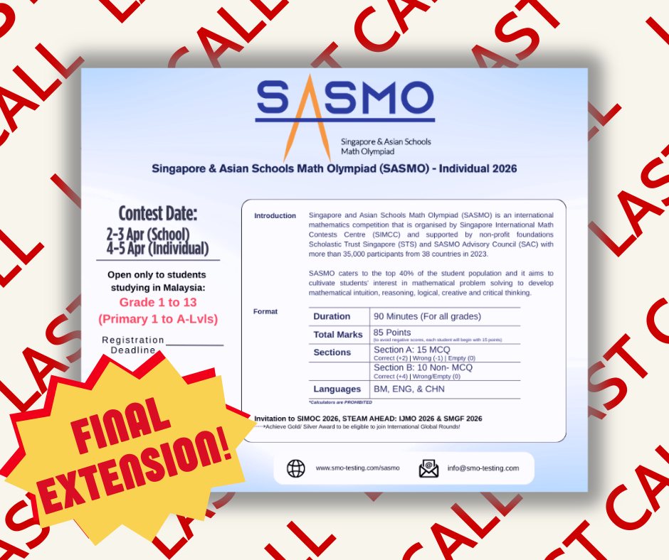 SMO Malaysia - 🚨 𝐅𝐈𝐍𝐀𝐋 𝐄𝐗𝐓𝐄𝐍𝐒𝐈𝐎𝐍 𝐭𝐨 𝐑𝐞𝐠𝐢𝐬𝐭𝐞𝐫 𝐟𝐨𝐫 𝐒𝐢𝐧𝐠𝐚𝐩𝐨𝐫𝐞... | Facebook