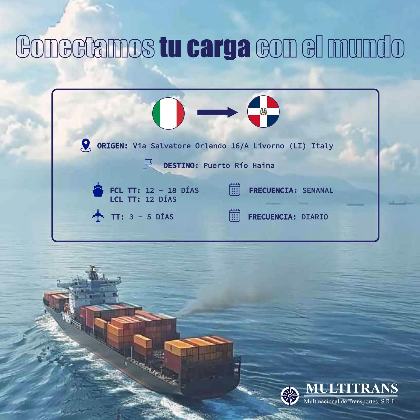 Multitrans - 🇮🇹📦🌎 Conectamos tu carga con el mundo Desde Italia hasta ...