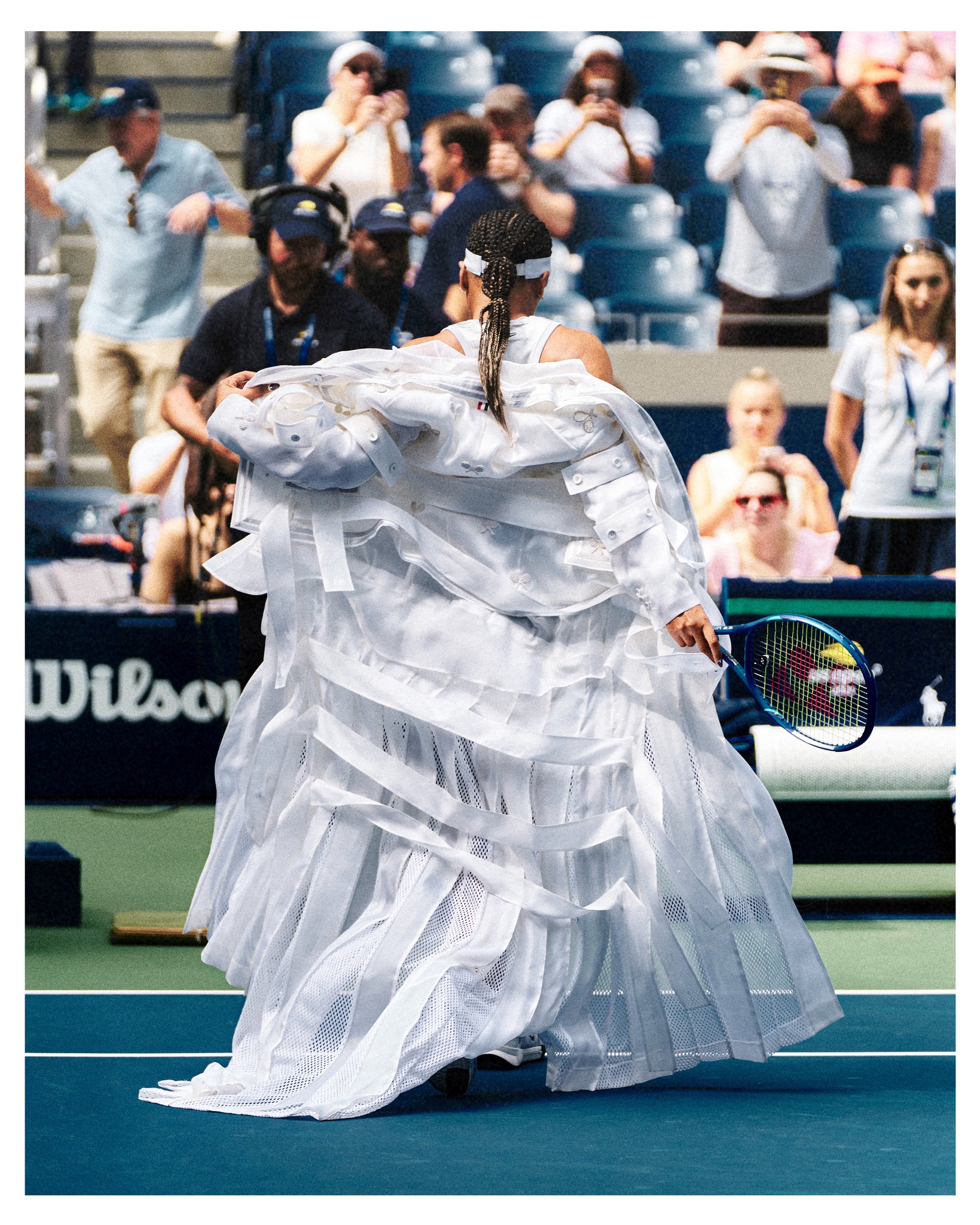 thom browne tennis dress naomi … naomi osaka wears custom at the us open, where she advances to the third round of women's singles. #thombrowne #naomiosaka visit the thom browne store at siam Material:Sequin family beach outfits – lily_color_family::Neutral Partial buttons closure at