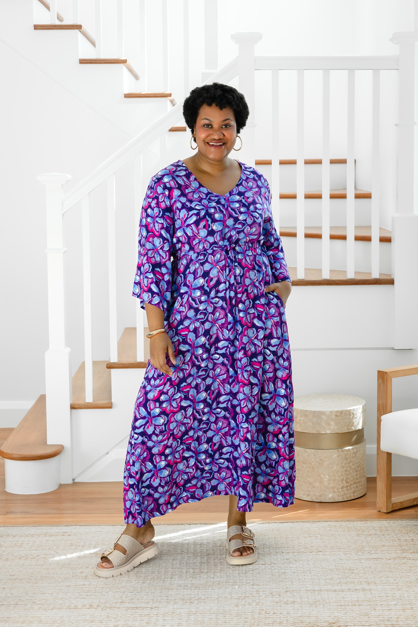 ✨ Warning: This dress WILL turn heads! ✨ Our best-selling Zoe Dress is back in the dreamy Violet Blossom print – made to flatter, flow, and make you feel fabulous. Sizes 8–26…
