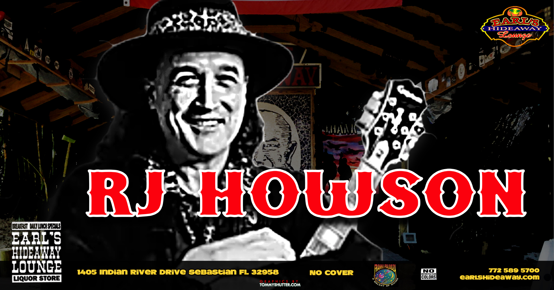 RJ HOWSON - LIVE - SUN - AUG 17, 2025 -3PM - Earl's Hideaway, Sebastian ...