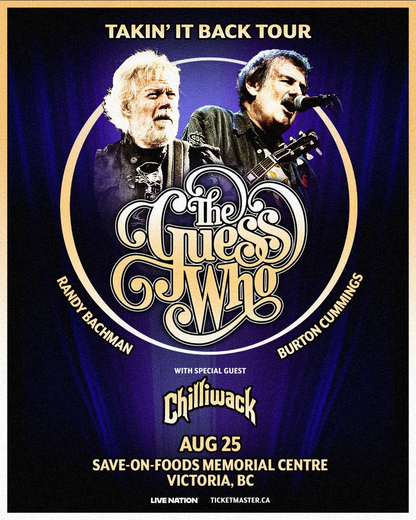 JUST ANNOUNCED! The Guess Who are coming to Victoria, BC. We heard