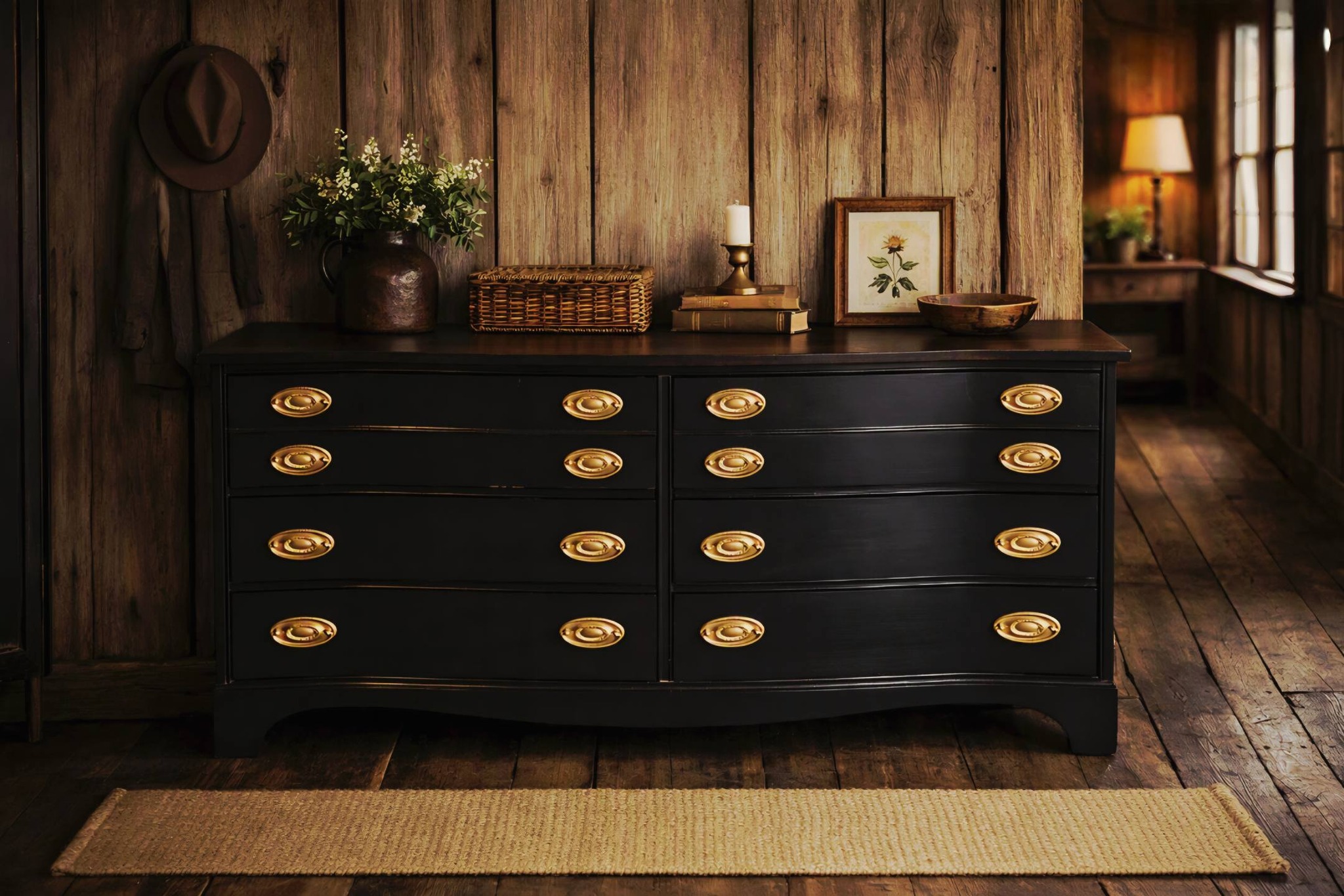bassett black dresser Refurbished Basset solid wood in jet SELF-PORTRAIT BANGKOK | Sheer selling 2024 Color:Black & Pink The casual design of
