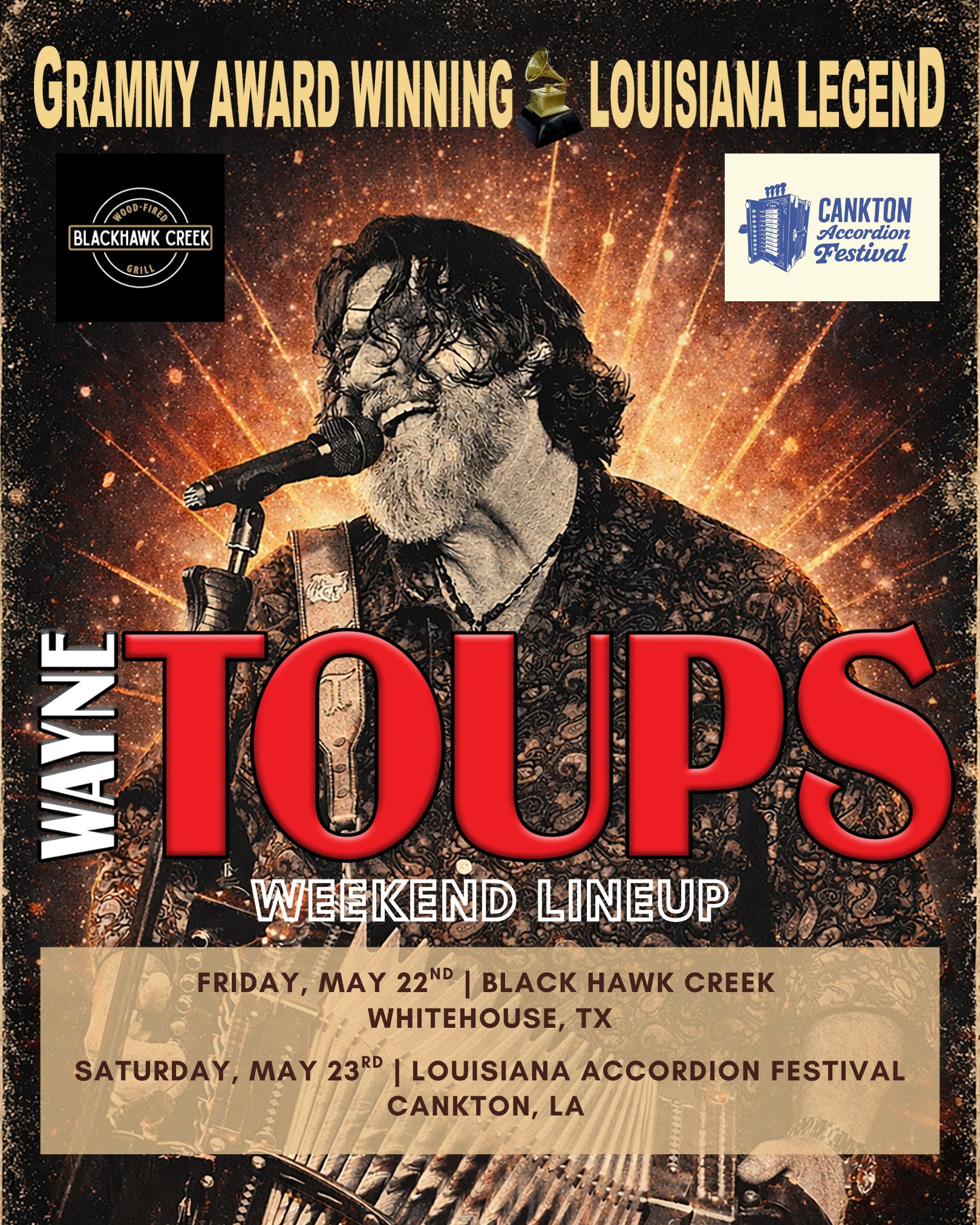 Wayne - The road continues this weekend with Louisiana legend
