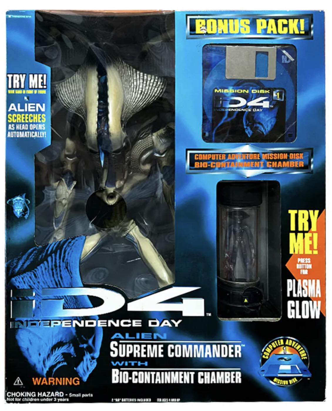 Independence Day Alien Supreme Commander action figure with bio