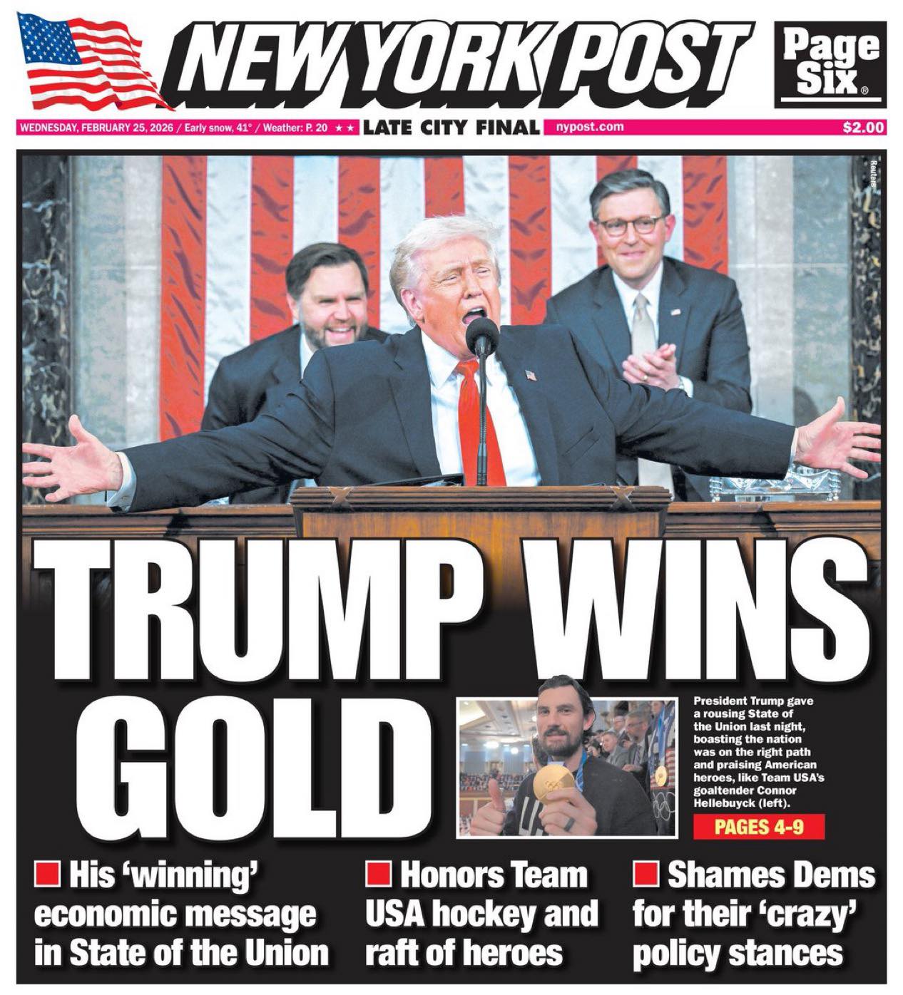 The Conservative - Front page of the New York Post 🇺🇸🇺🇸🇺🇸 | Facebook