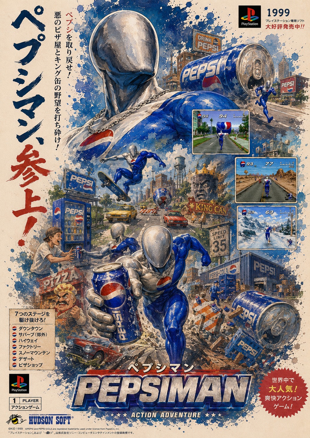Pepsi Man #videogames #gamer #nostalgia #playstation #pepsiman