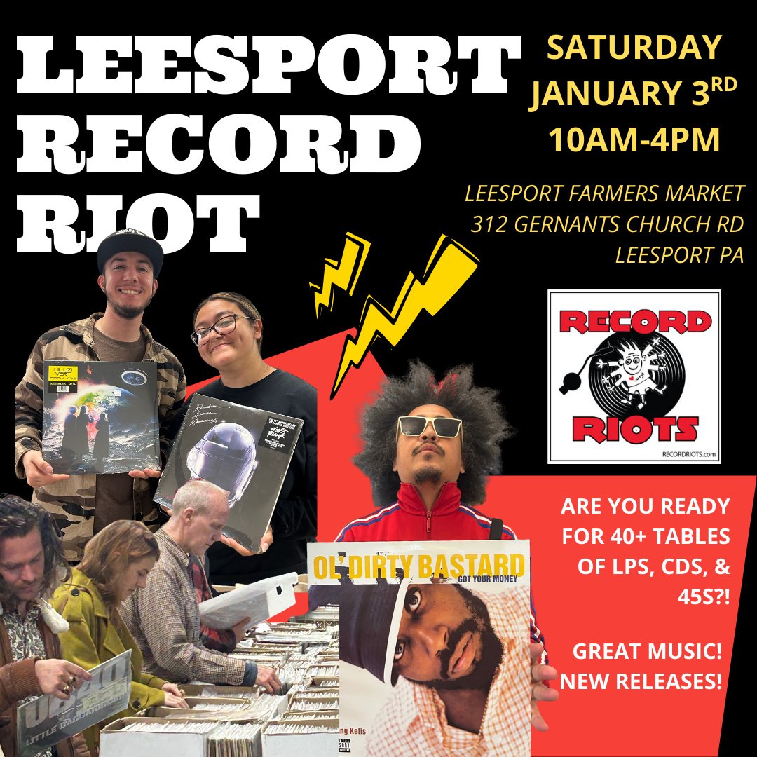 Record - THE RECORD RIOT RETURNS TO LEESPORT PA THIS SATURDAY! Over 50 ...