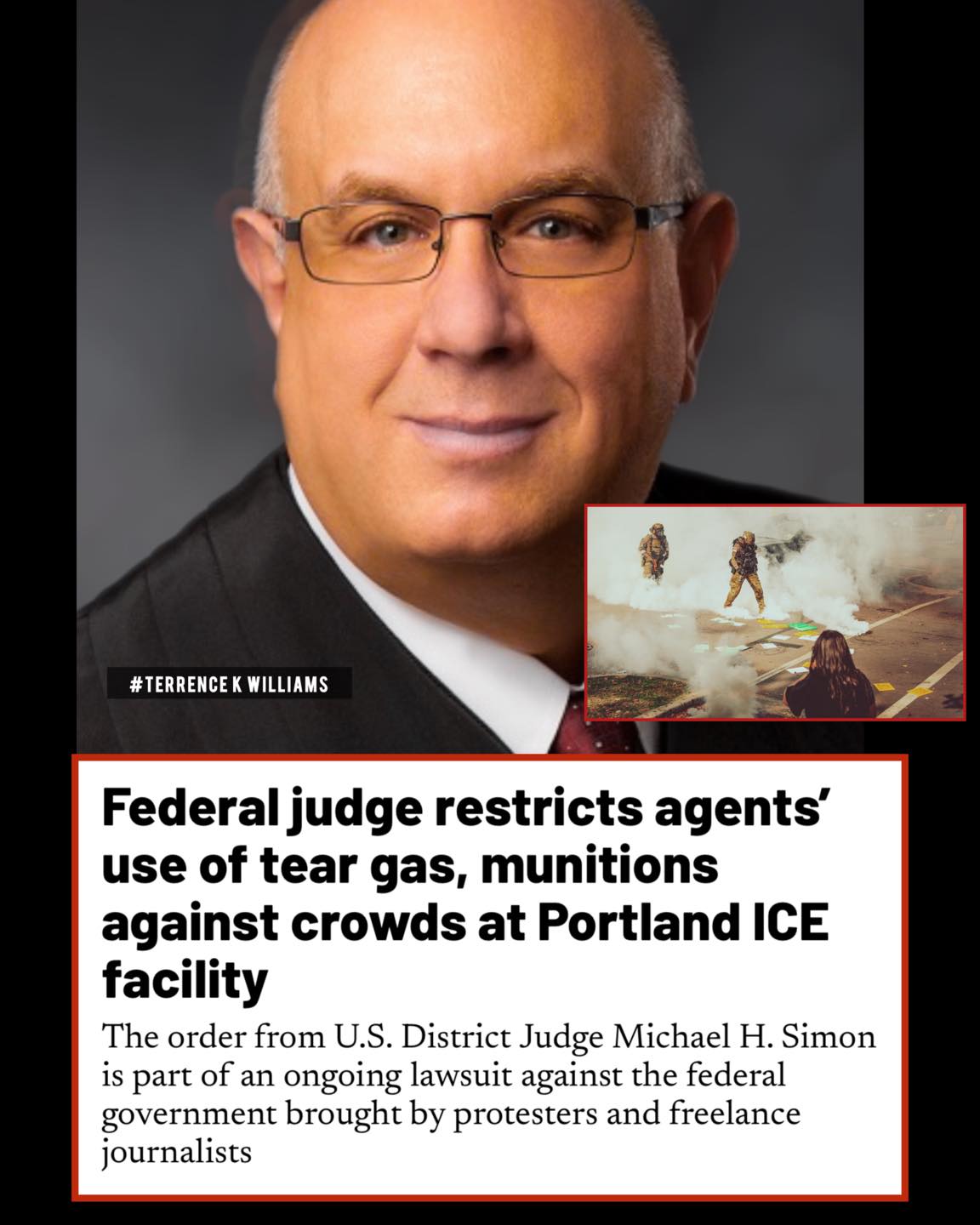 Terrence - Judge Blocks Tear Gas at Portland ICE Facility An Oregon ...