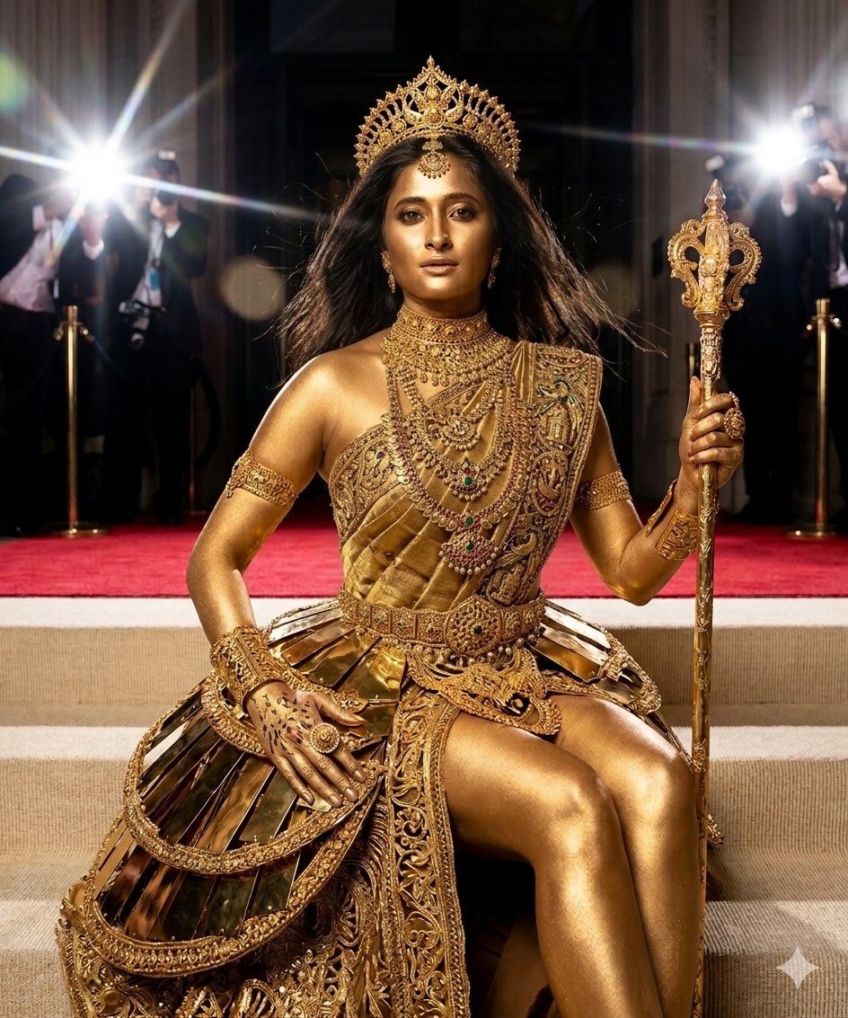 gold dress goddess Indian Princess x Ancient Golden Met Gala :2026 Theme : Fashion Art /Costume Art For a night celebrating the dressed body as Art , I would have wanted to be the marketplaces/eci-store/codificado-revisado