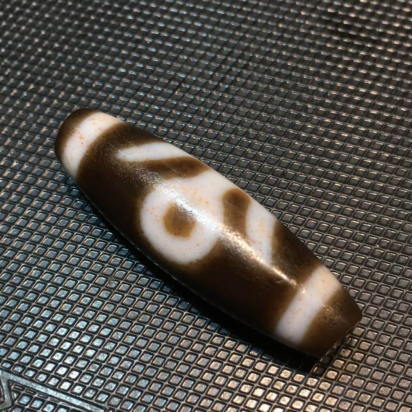 编号：XA09 🍒黑白高油朱砂贵人天珠🍒 尺寸：11.5x38mm