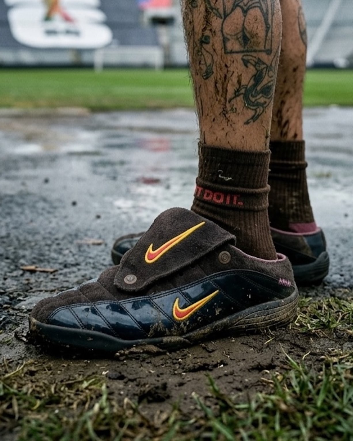 New Kids of Immigrants x Nike Total 90 Mules have recently