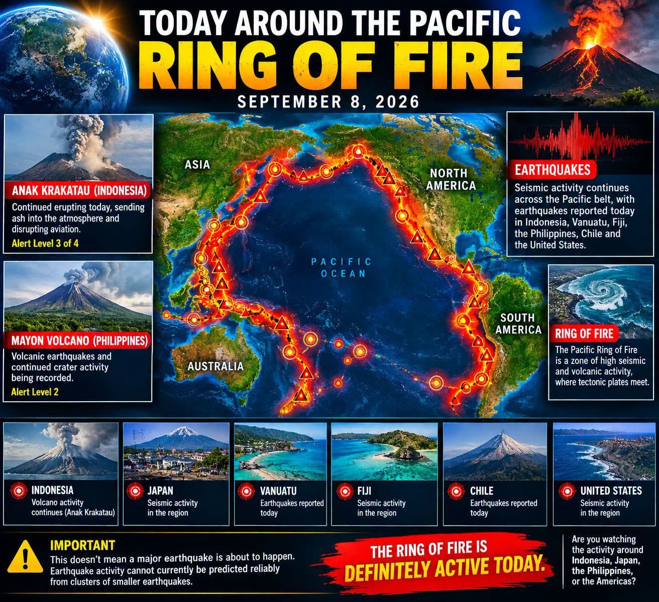 Volcano Alert‼ An explosive volcanic eruption occurred at La