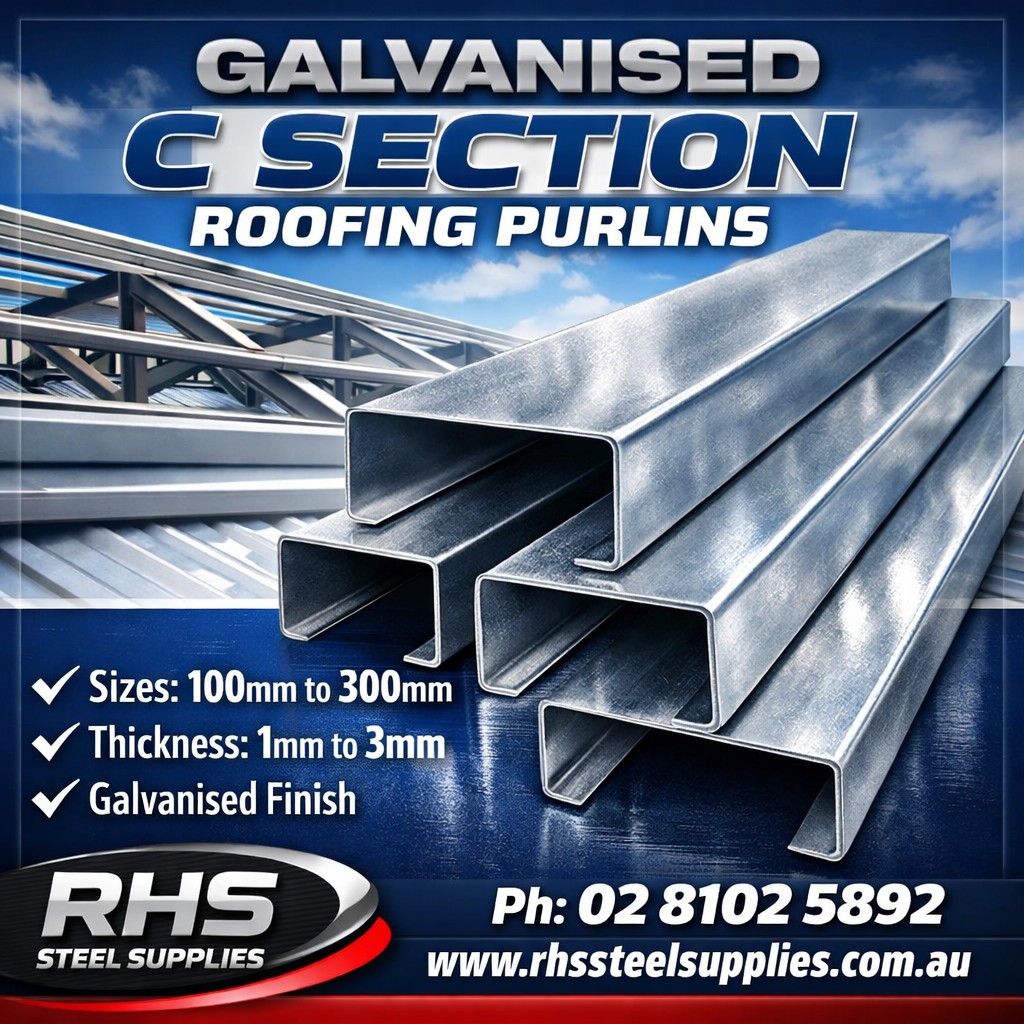 🟩 GALVANISED C-SECTION PURLINS —... - RHS Steel Supplies | Facebook