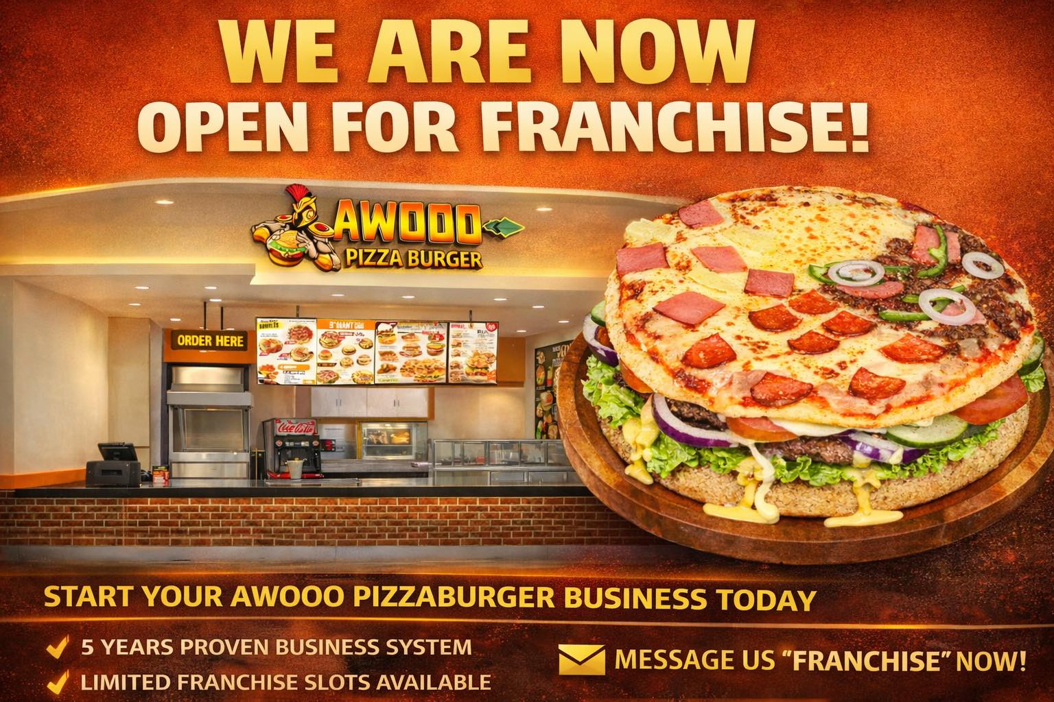 AWOOO Grilled PizzaBurger- Manila Branch | Manila