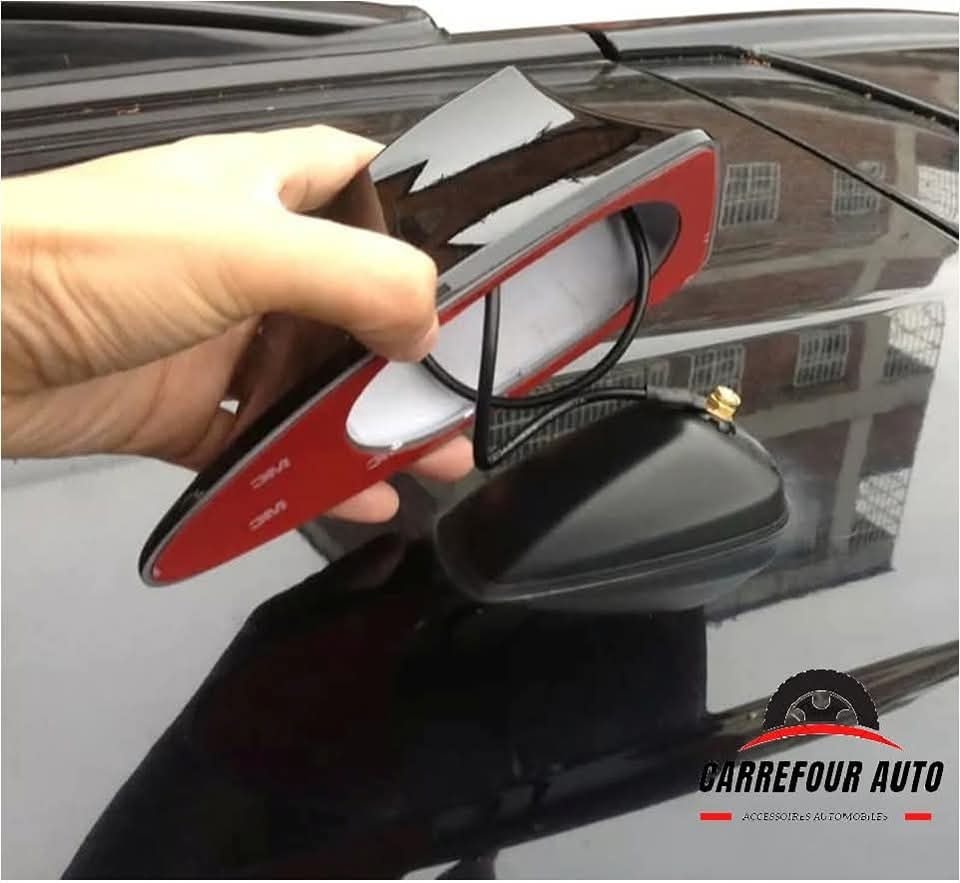 Antenne Aileron De Requin Voiture - Modèle Carbone Universel Avec Adhésif Puissant