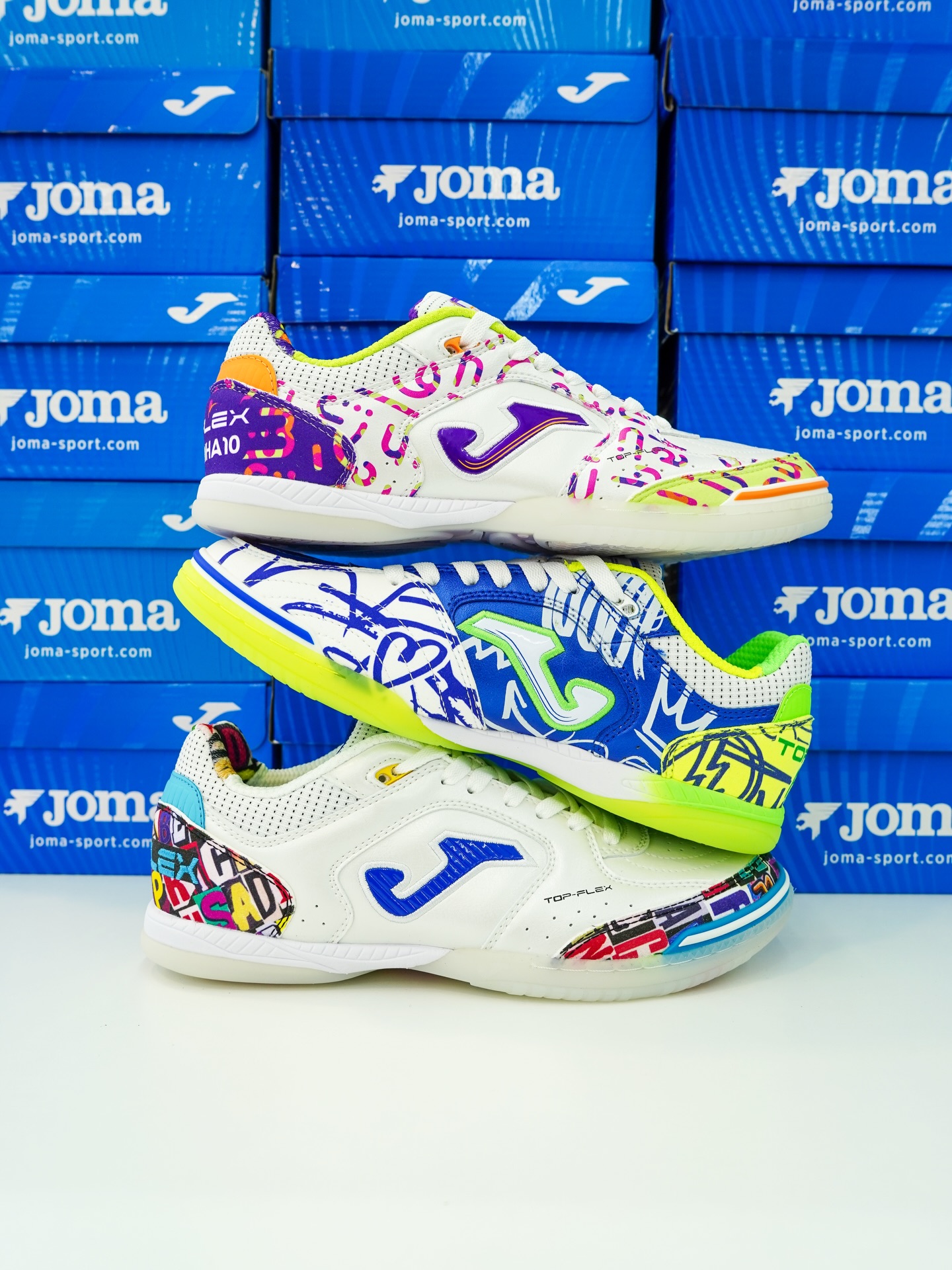 The limited edition of Joma Top Flex Pito, Amandinha and Lucao