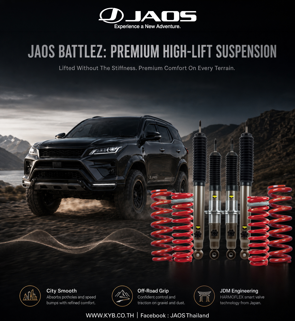 JAOS BATTLEZ: Premium High-Lift Suspension — Lifted Without The