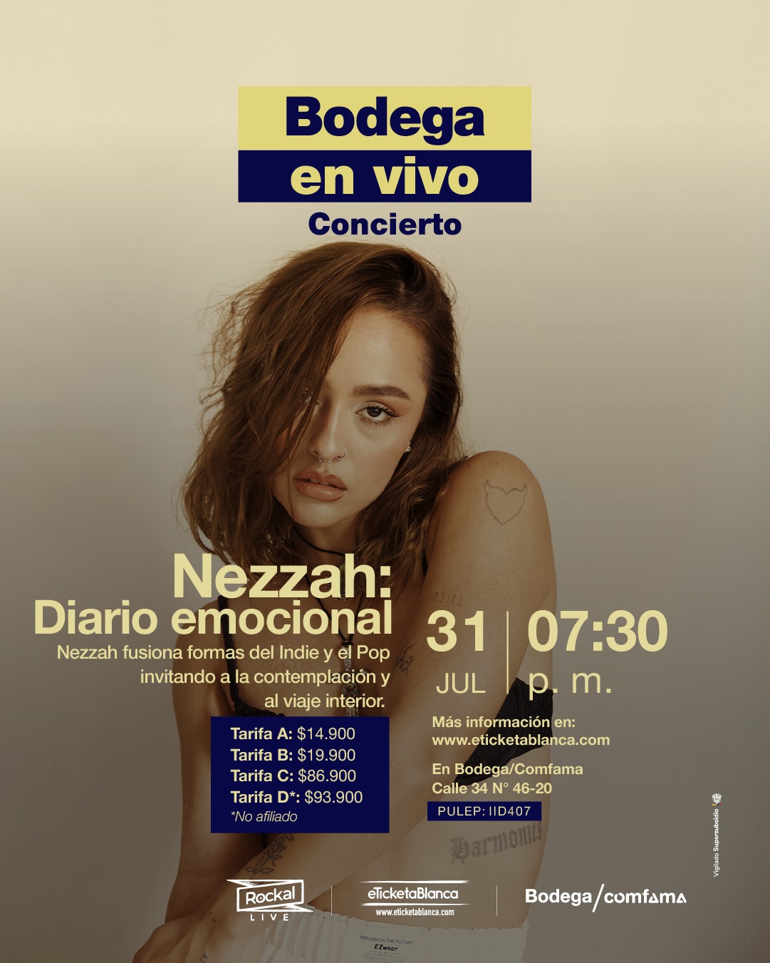 ETicketaBlanca - 📣 NEZZAH DIARIO EMOCIONAL - BODEGA EN... | Facebook