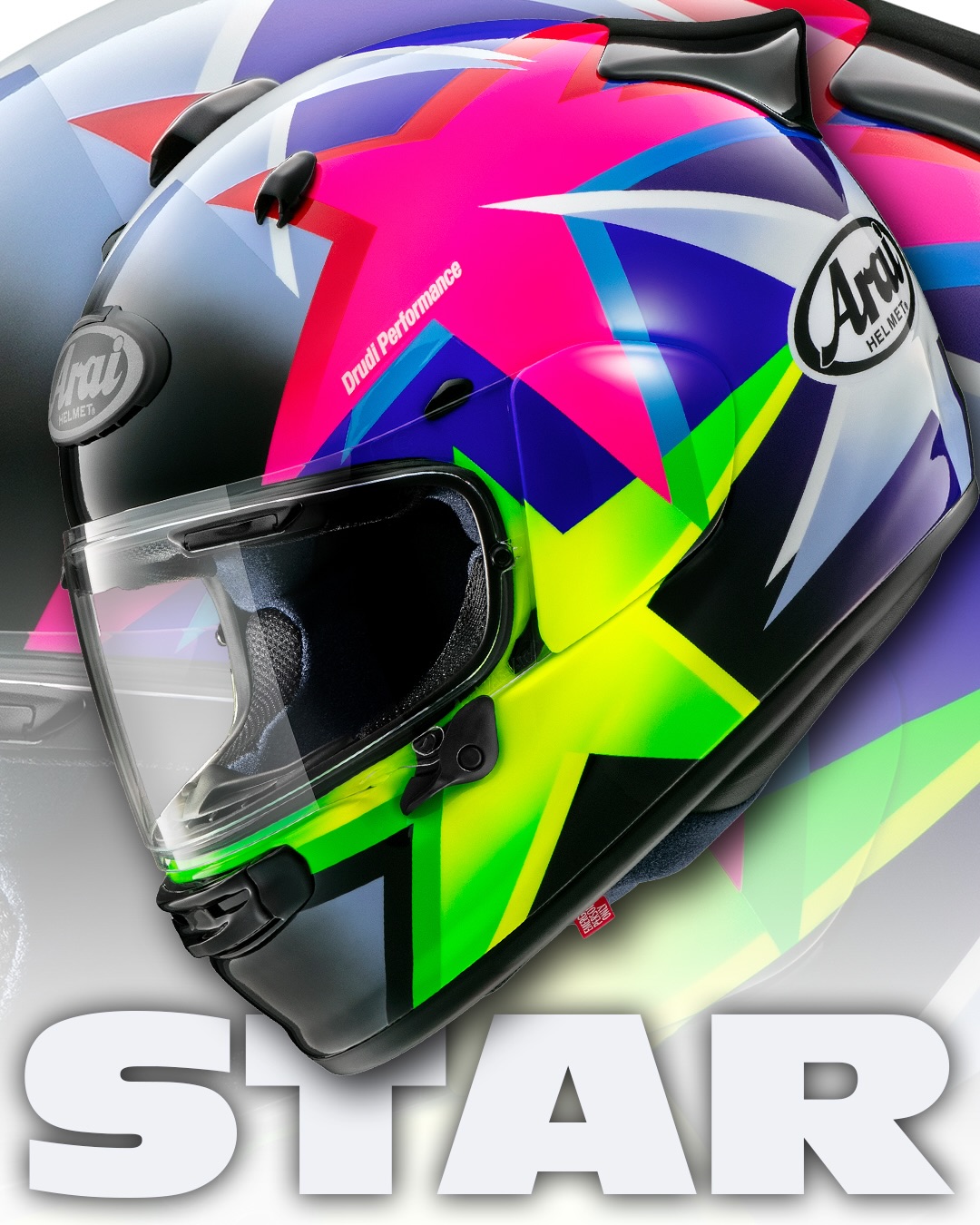Stay visible on the street in the new Arai Contour-X Star graphic