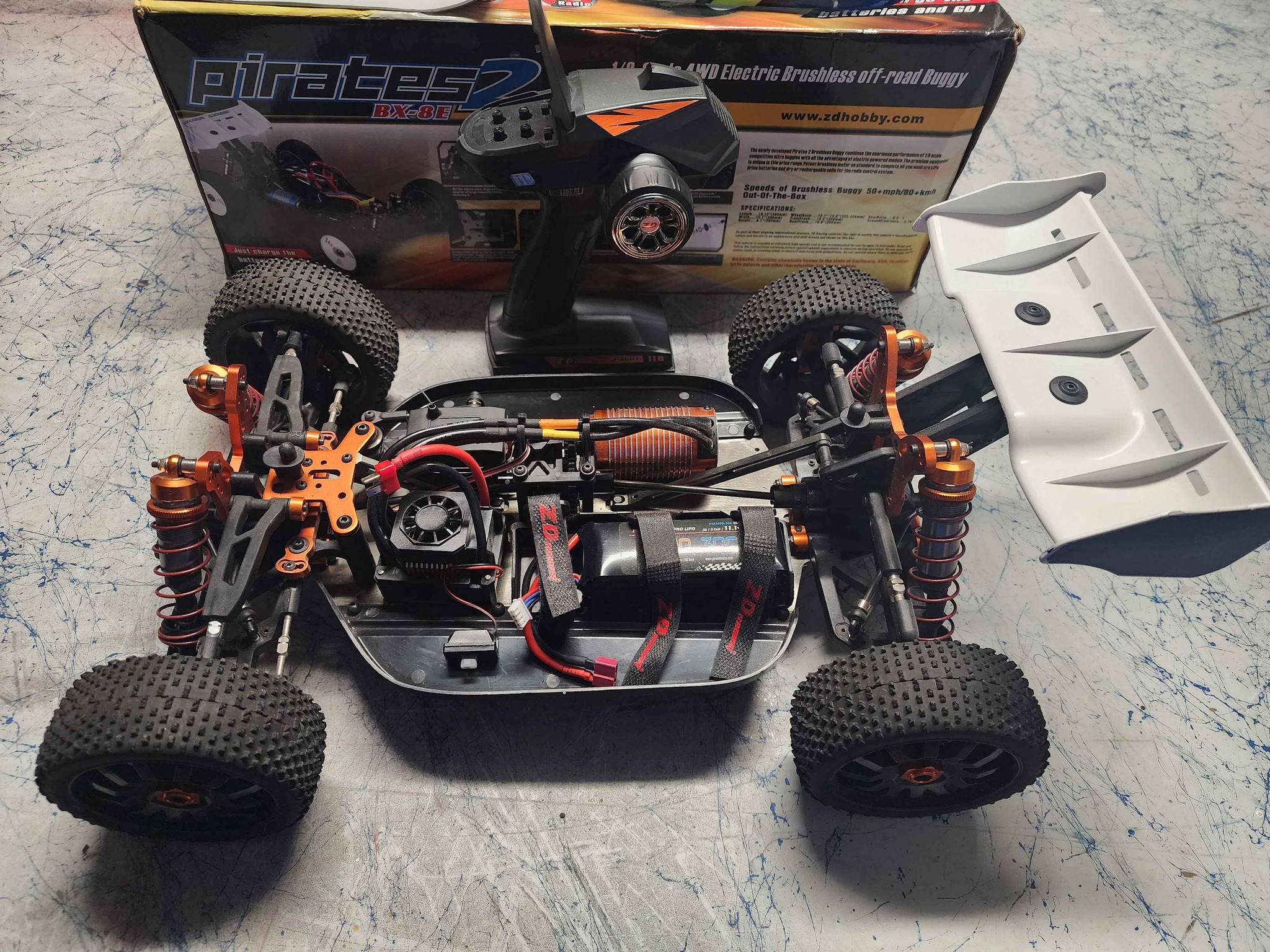 Fast Brushless RC car ZD Racing Pirates 2 ready to run 1/8 scale 4 ...