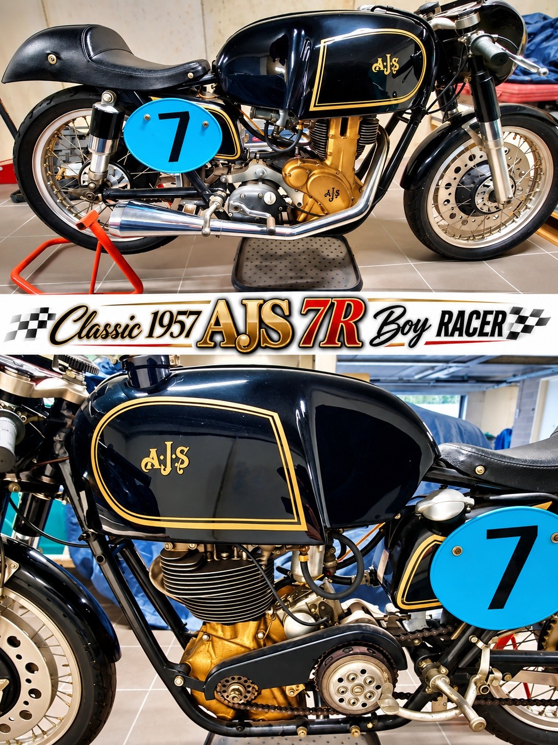 Stunning Classic 1957 AJS 7R Boy RACER 💙🇬🇧💙 The AJS 7R 
