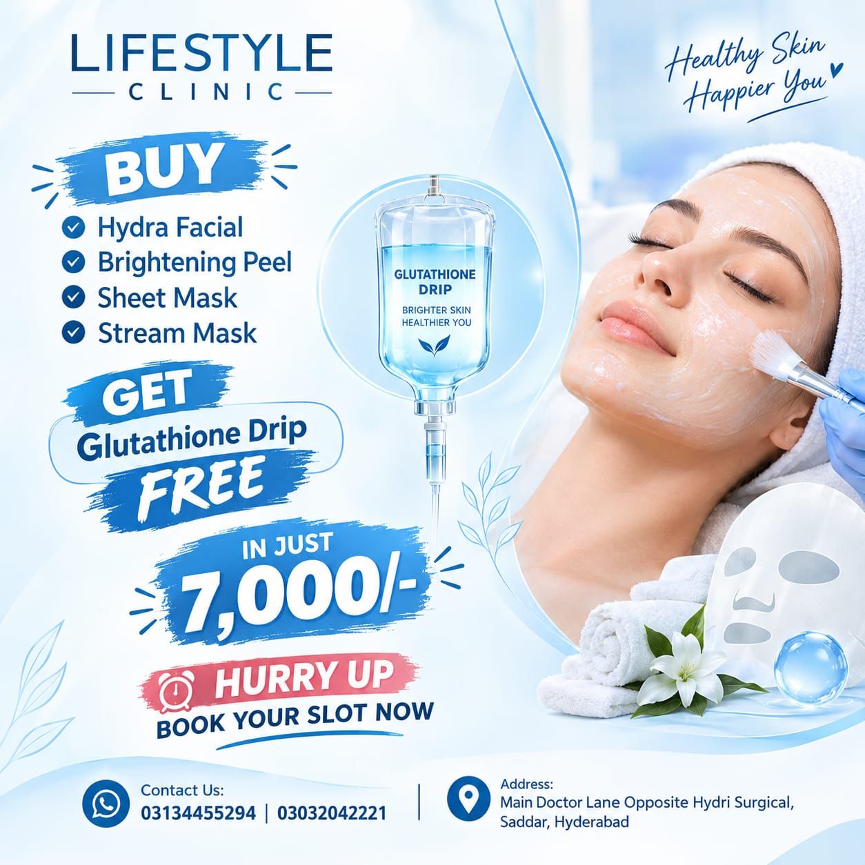 glutathione hydra facial with free Drip in Hyderabad for Rs. 7,000 Joe Rogan Experience #2262 كريم الجلوتاثيون Size:31 Day Supply - 50OFF