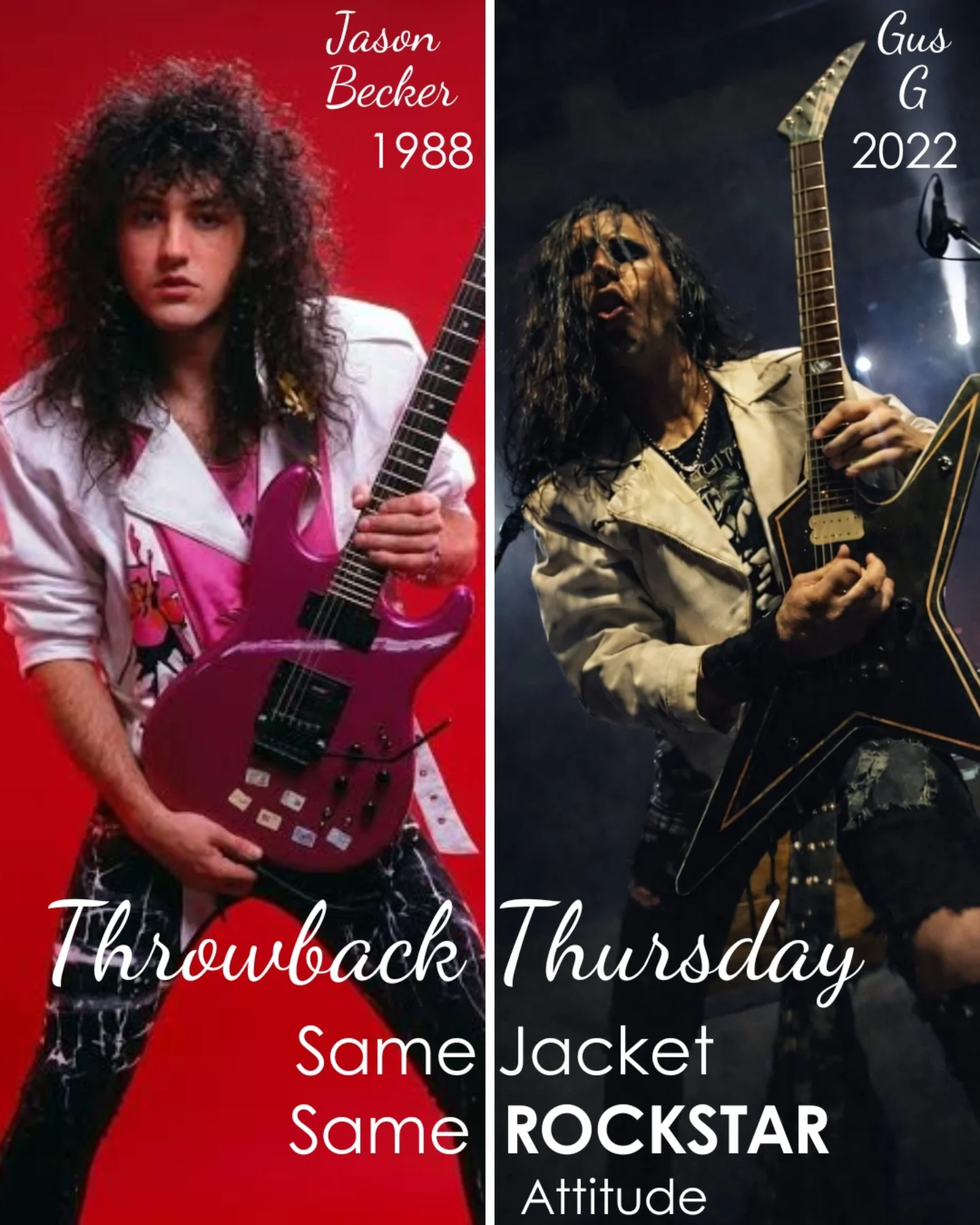 Jason in 1988 — pure rockstar energy, wearing the iconic white 