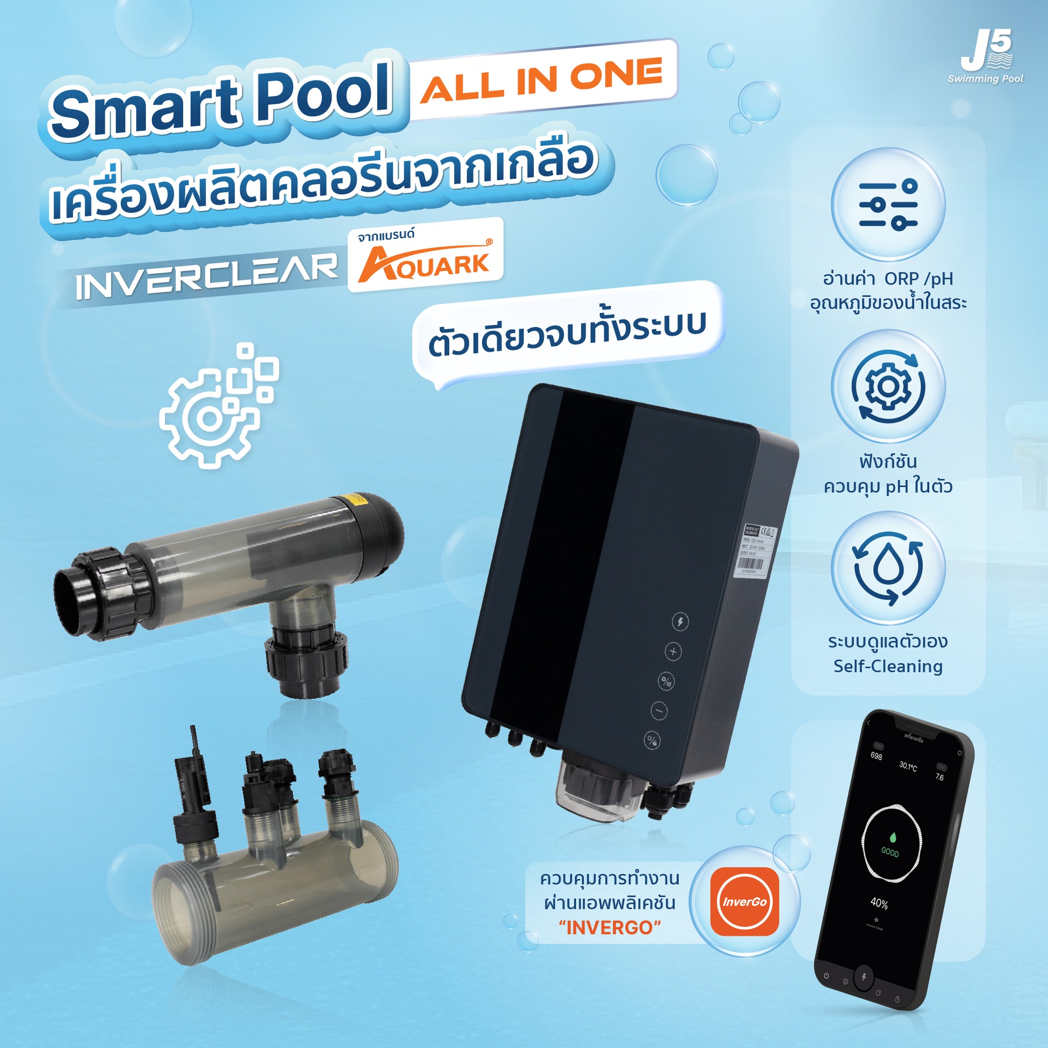 อุปกรณ์สระว่ายน้ำ-J5 - 💦 Smart Pool - ALL IN ONE ตัวเดียวจบทั้งระบบสระ ...