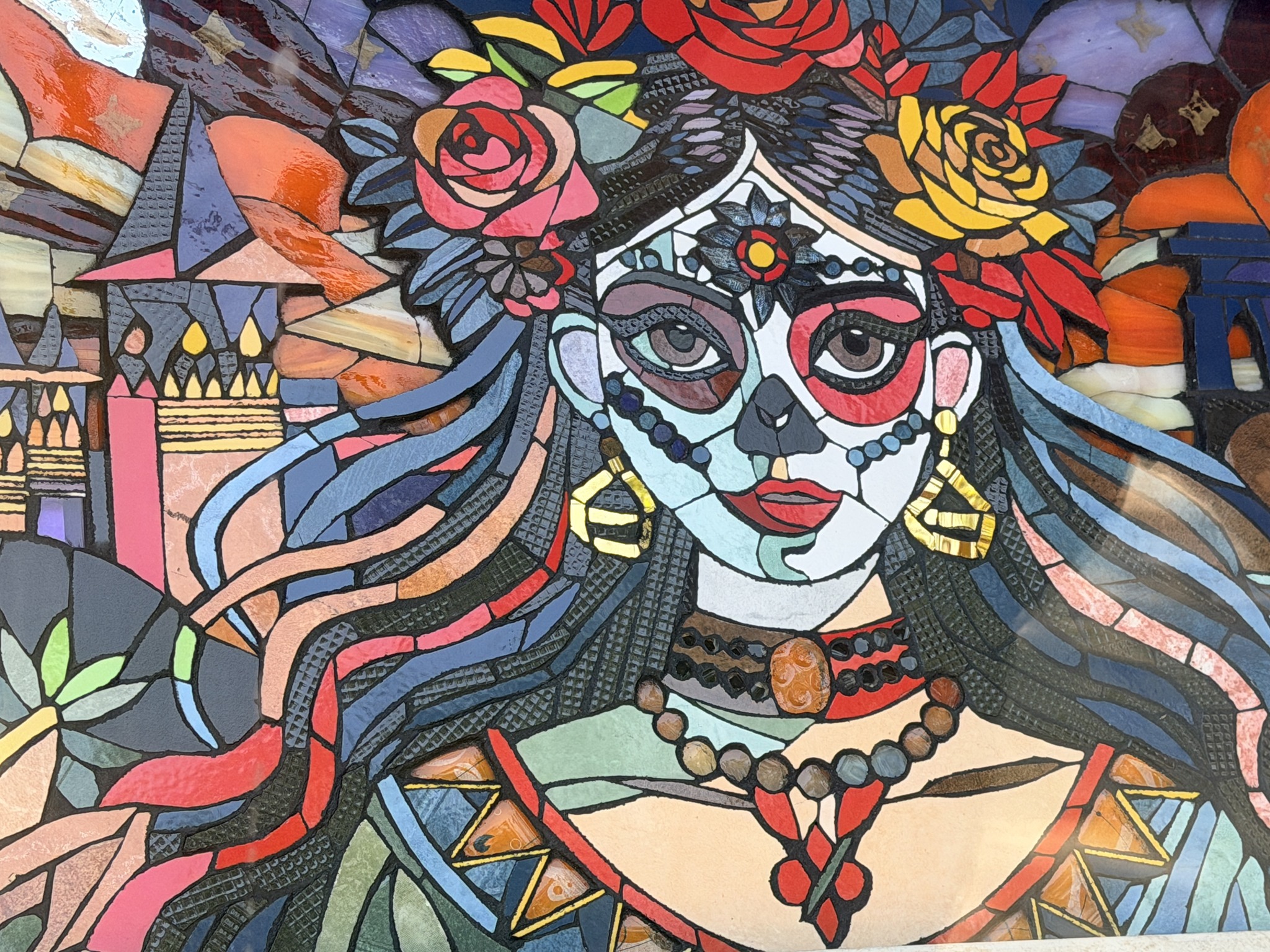 絵画 TARTAROS: Realcamo Amazing good person Mexican artist Rafa Carreno Olvera's mosaic art in Storm Lake