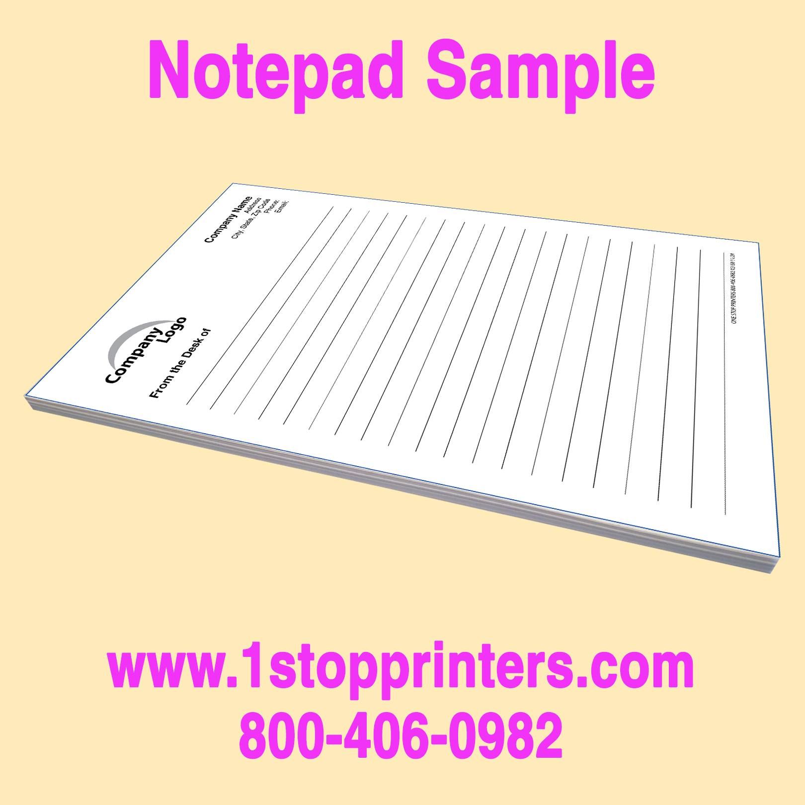 One - Notepads and Scratch Pads Giving your customers notepads with ...