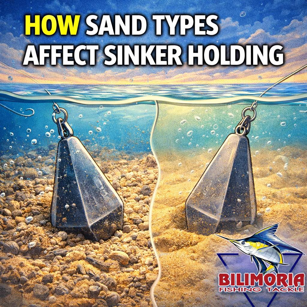 Bilimoria - 🎣 How Sand Type Affects Sinker Holding Ever wondered why ...