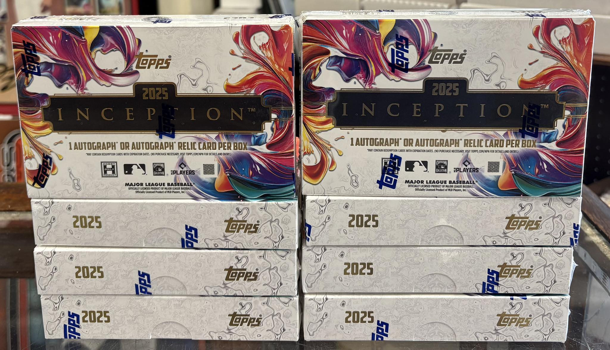 2025 Topps Inception baseball hobby boxes with autographs