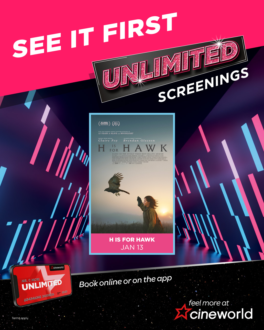 Cineworld - ⬛🟥 UNLIMITED SCREENING 🟥⬛ 🦅 H IS FOR HAWK 🦅 The first ...