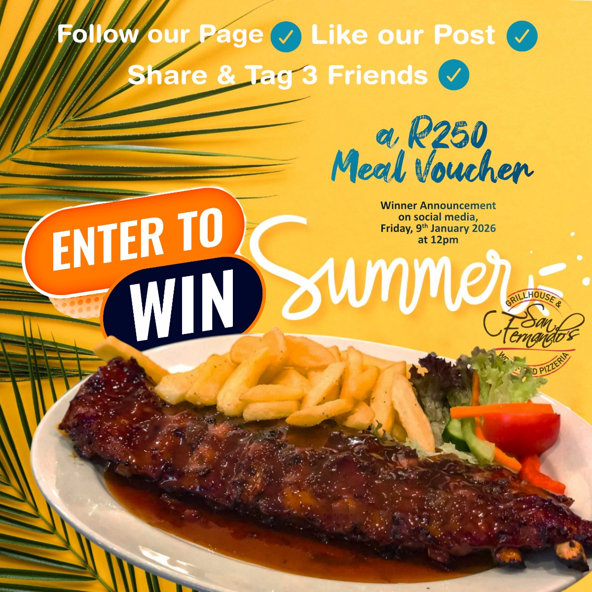 San - ☀ JANUARY GIVEAWAY – 1☀ WIN a R250 SAN FERNANDO’S MEAL VOUCHER 😋 ...