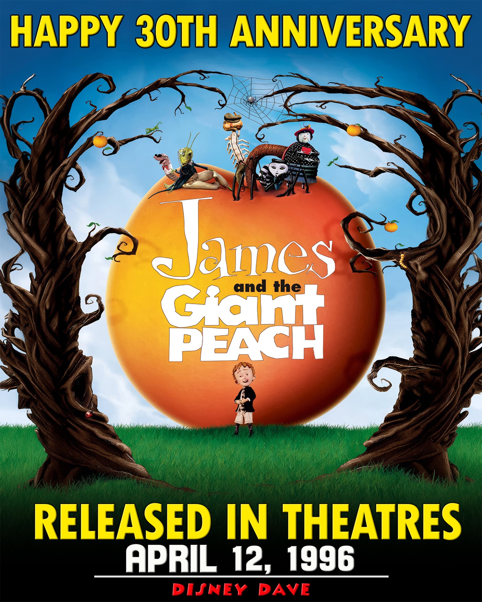 Happy 30th Anniversary James and the Giant Peach ?✨ On this day 