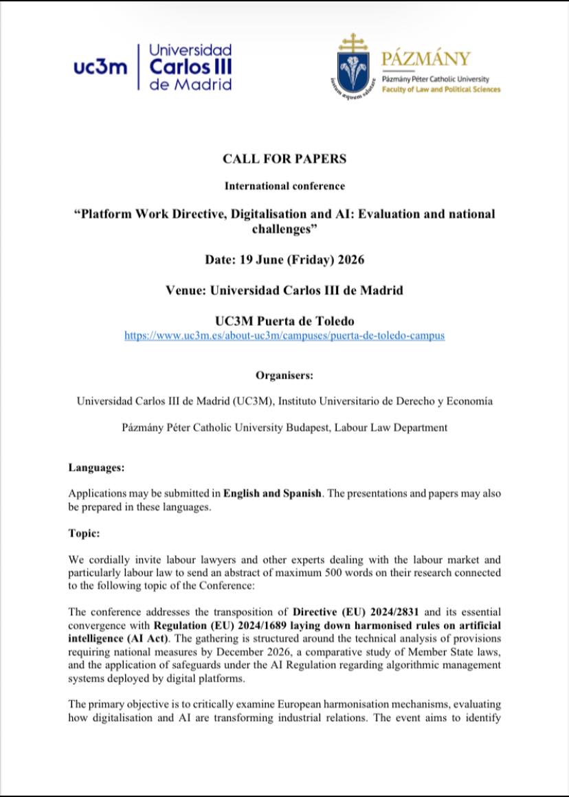 📢💡📝 Call for Papers e inscripción al Congreso internacional “Platform ...