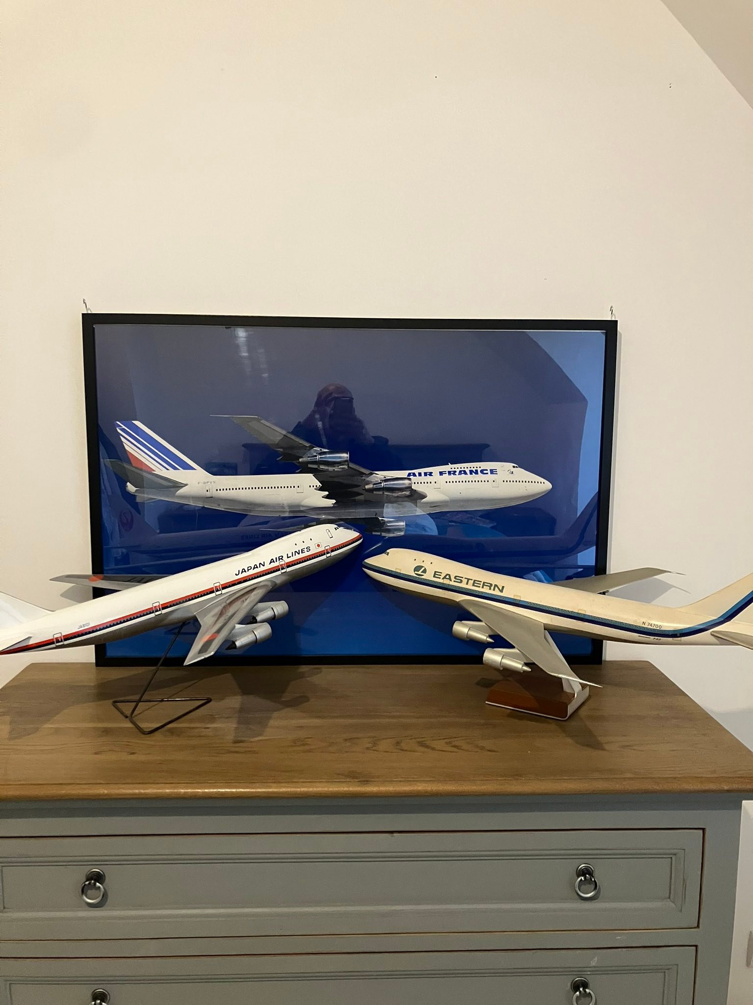 Rare 1970s Boeing 747 display models for collectors