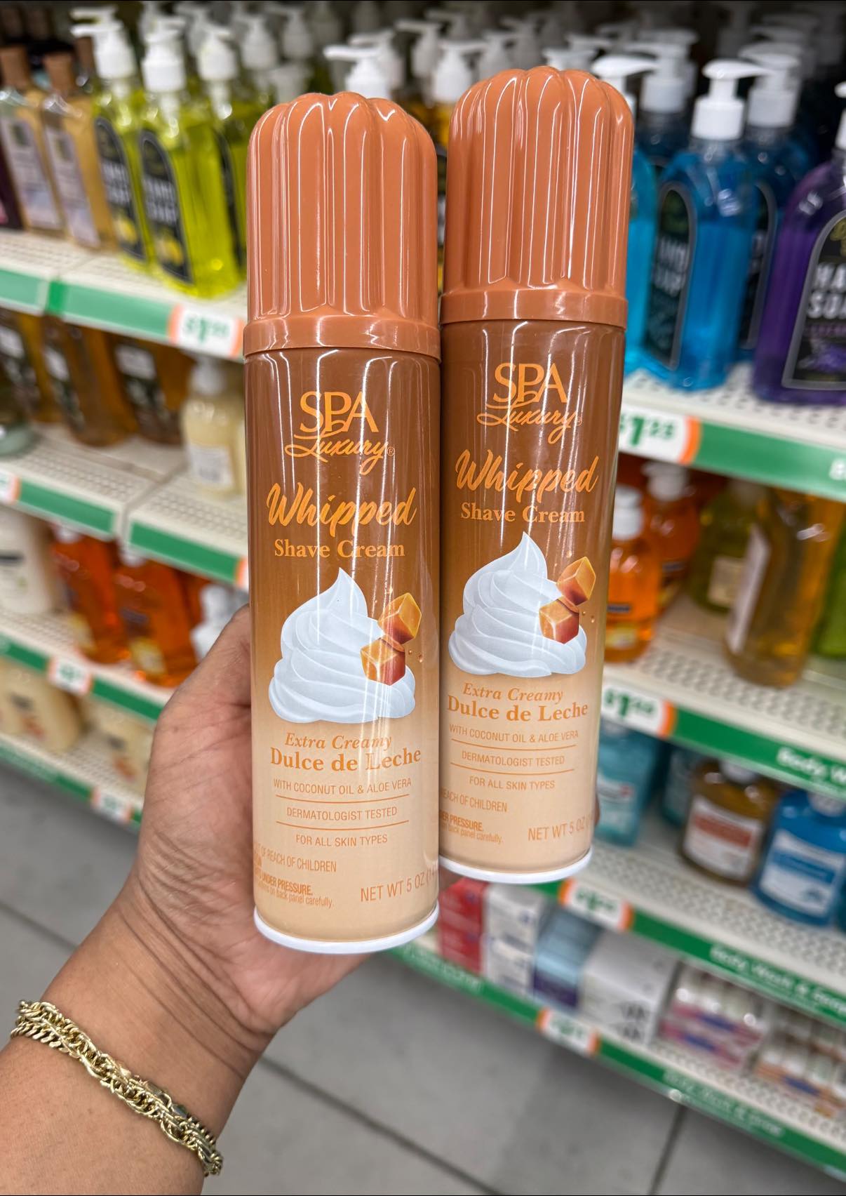 Whipped shave cream inspired by Brazilian Sol & Dulce de Leche