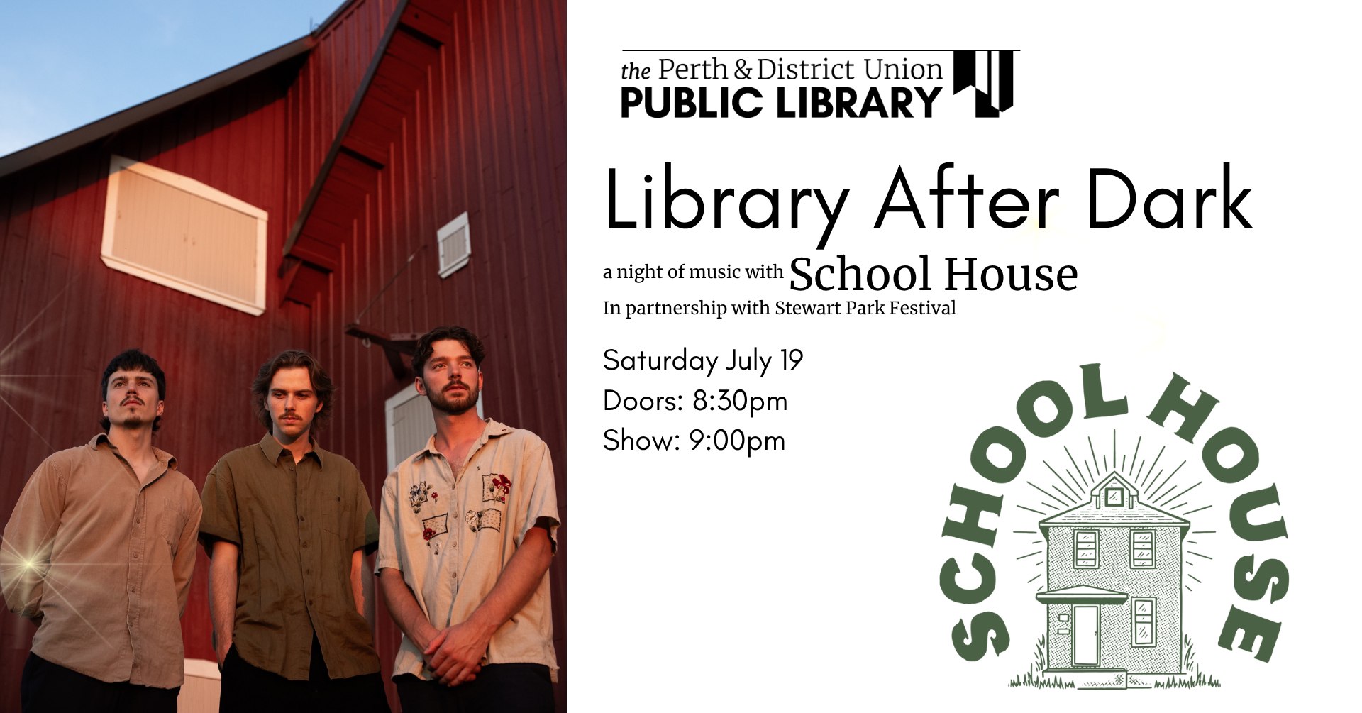 Library After Dark featuring School House